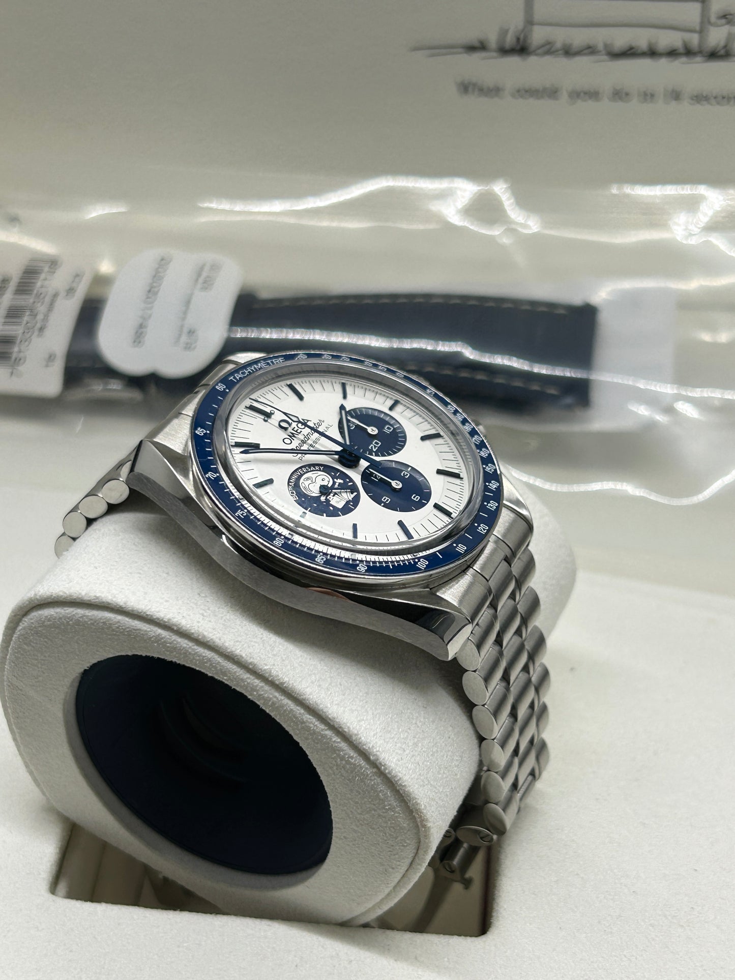 Omega Speedmaster 'Silver Snoopy Award' Ref - 310.32.42.50.02.001 - Stainless Steel Strap & Original Blue Strap- Year 2025