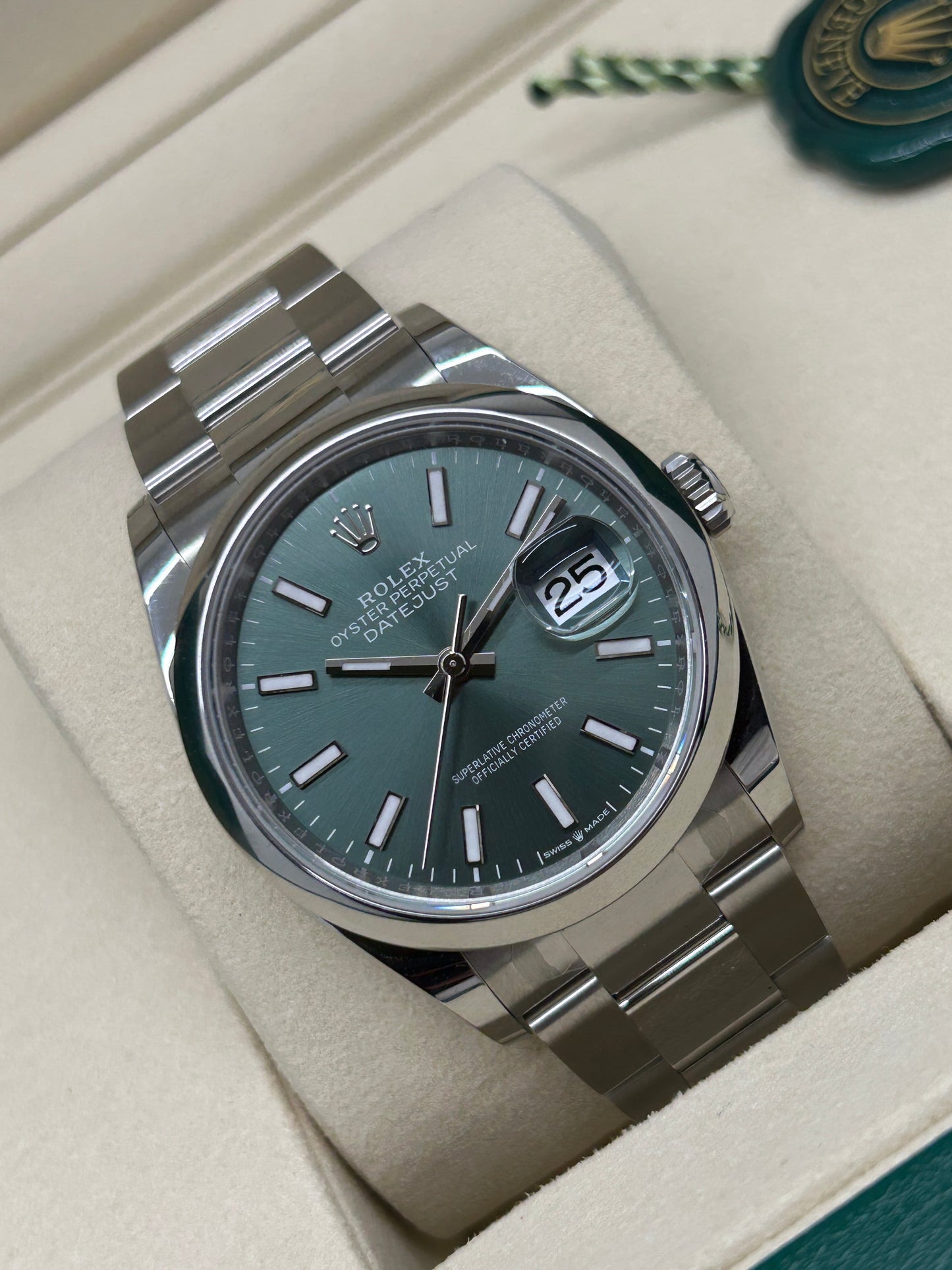 Rolex Datejust 36 - Green Mint Dial - Ref 126200 - New 2025