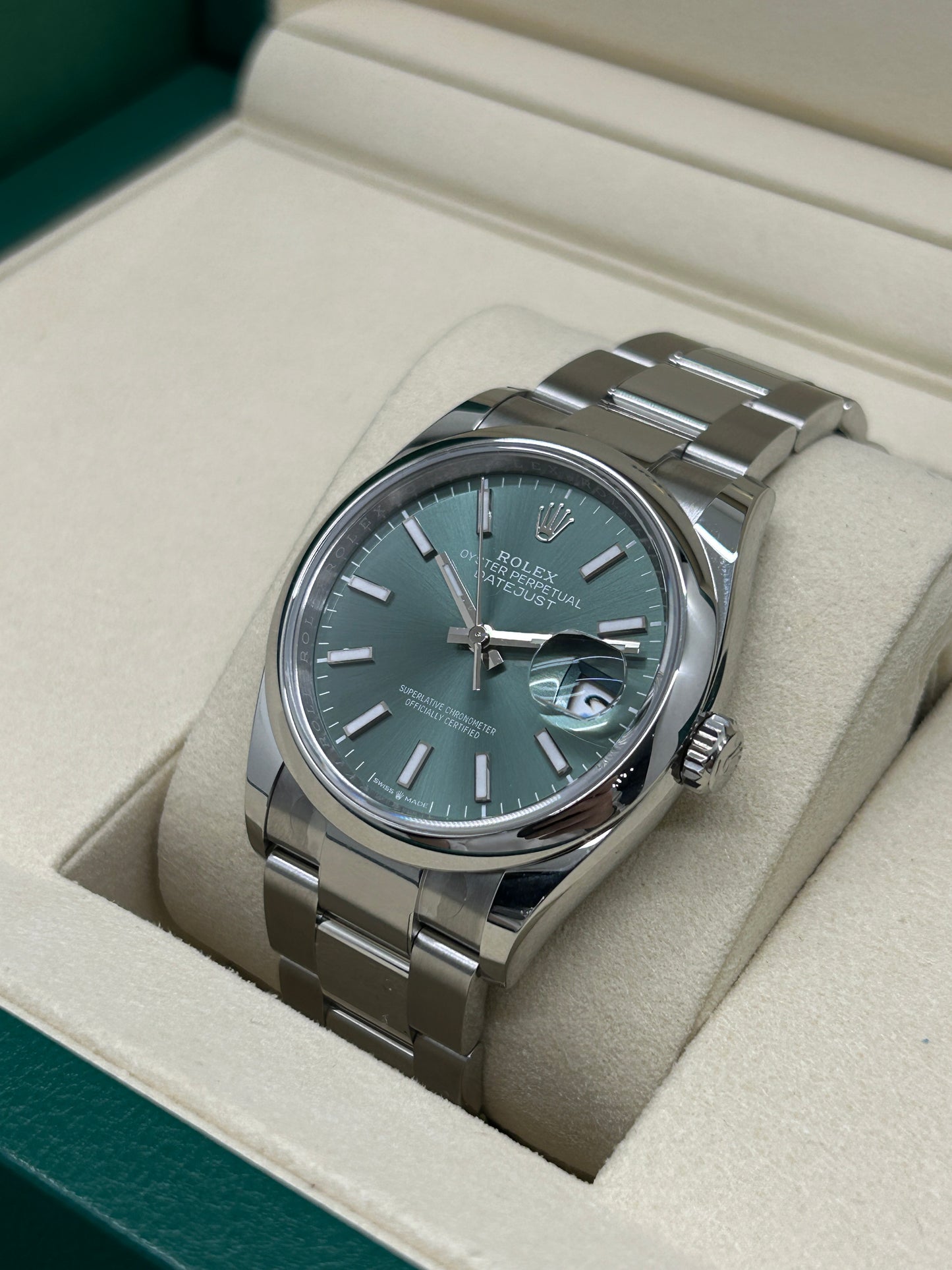 Rolex Datejust 36 - Green Mint Dial - Ref 126200 - New 2025