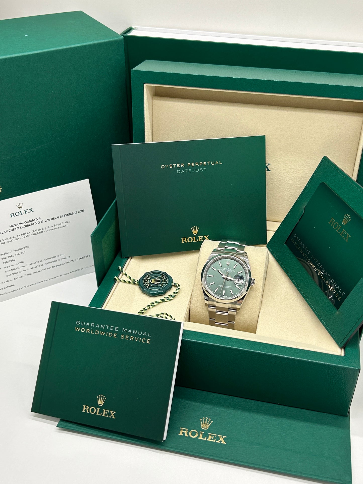 Rolex Datejust 36 - Green Mint Dial - Ref 126200 - New 2025