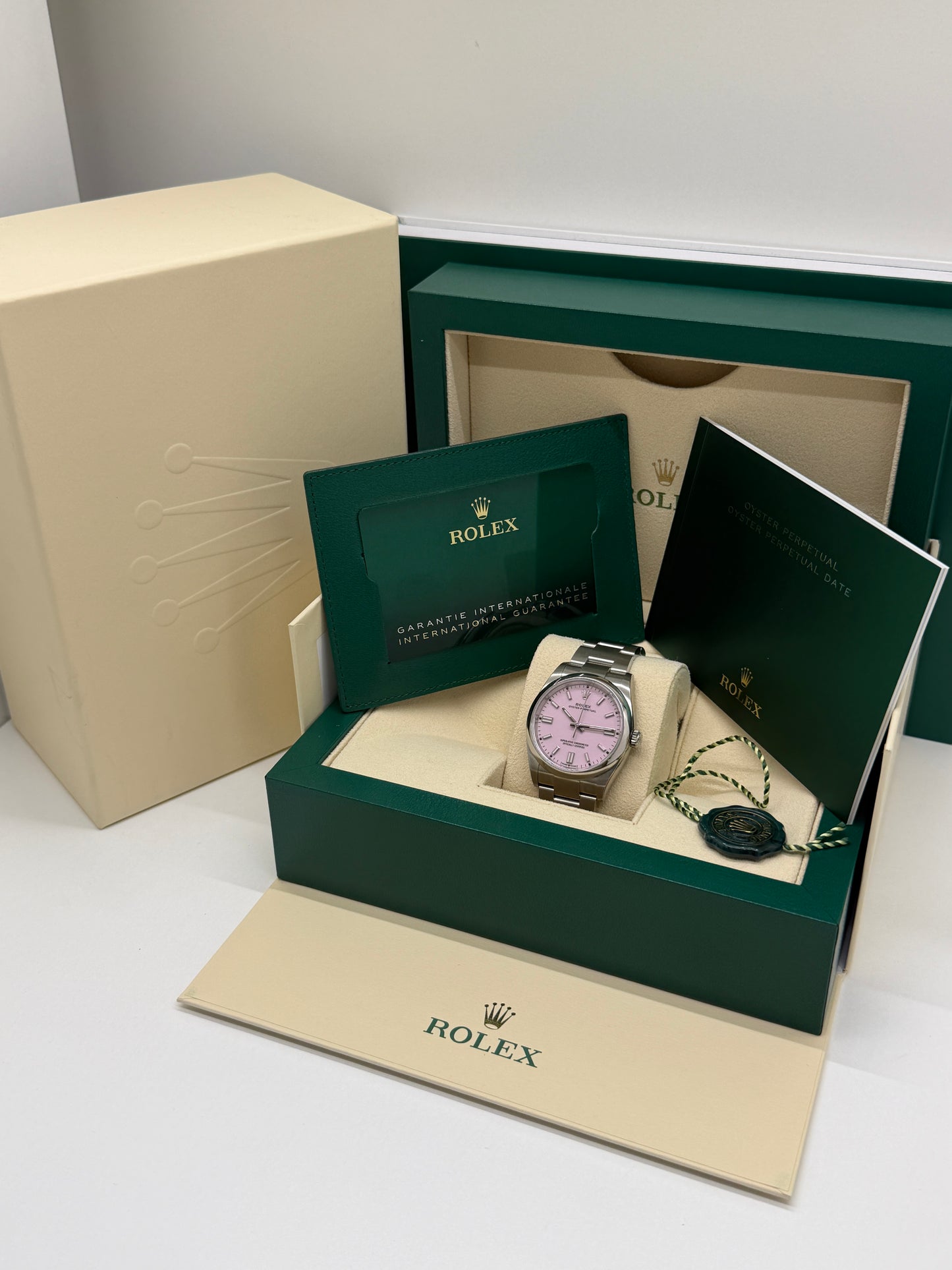 Rolex Oyster Perpetual 36 - Pink Dial - New 2023 Partially Stickers Ref 126000