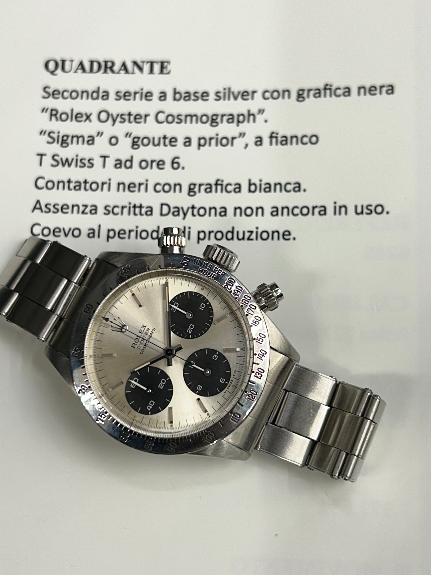 Rolex Daytona - 6265 - White Panda Sigma Dial - American Bracelet - Year 1975 - 100% Original & Coeve - Expertized