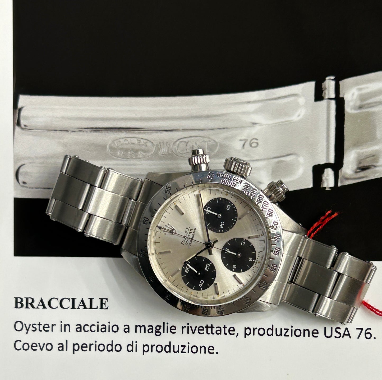 Rolex Daytona - 6265 - White Panda Sigma Dial - American Bracelet - Year 1975 - 100% Original & Coeve - Expertized