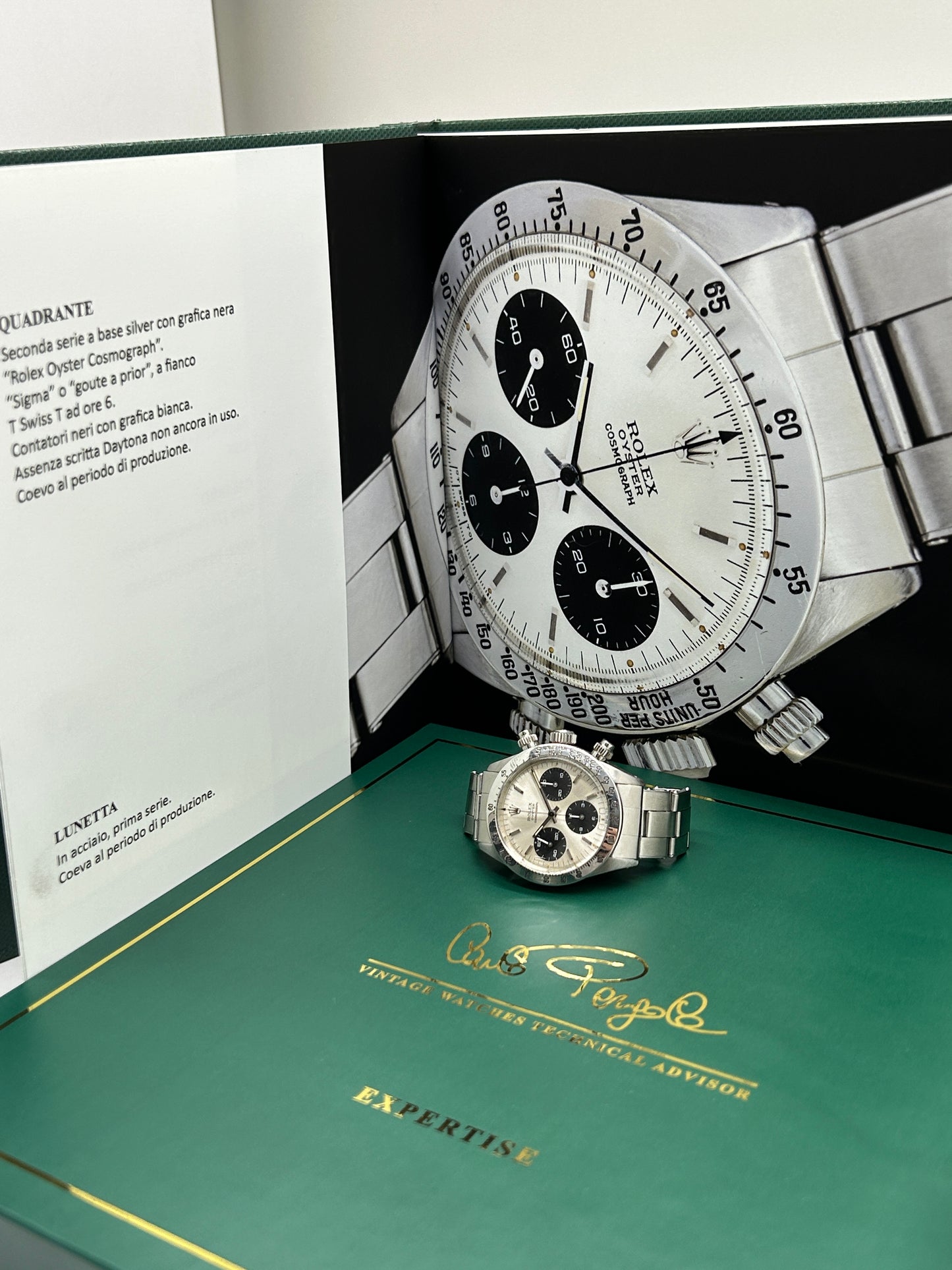 Rolex Daytona - 6265 - White Panda Sigma Dial - American Bracelet - Year 1975 - 100% Original & Coeve - Expertized