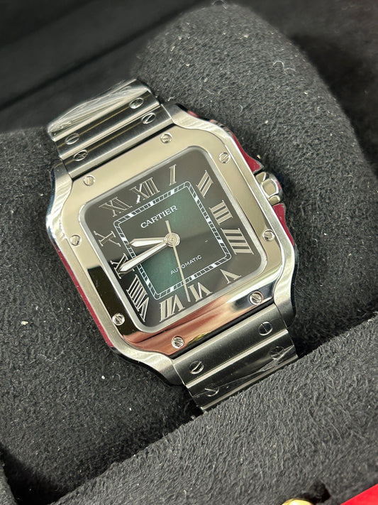Cartier Santos De Cartier - Medium Size - Green Dial - Ref. WSSA0061 - New 2024