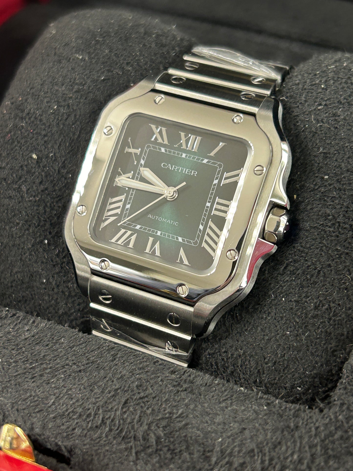 Cartier Santos De Cartier - Medium Size - Green Dial - Ref. WSSA0061 - New 2024