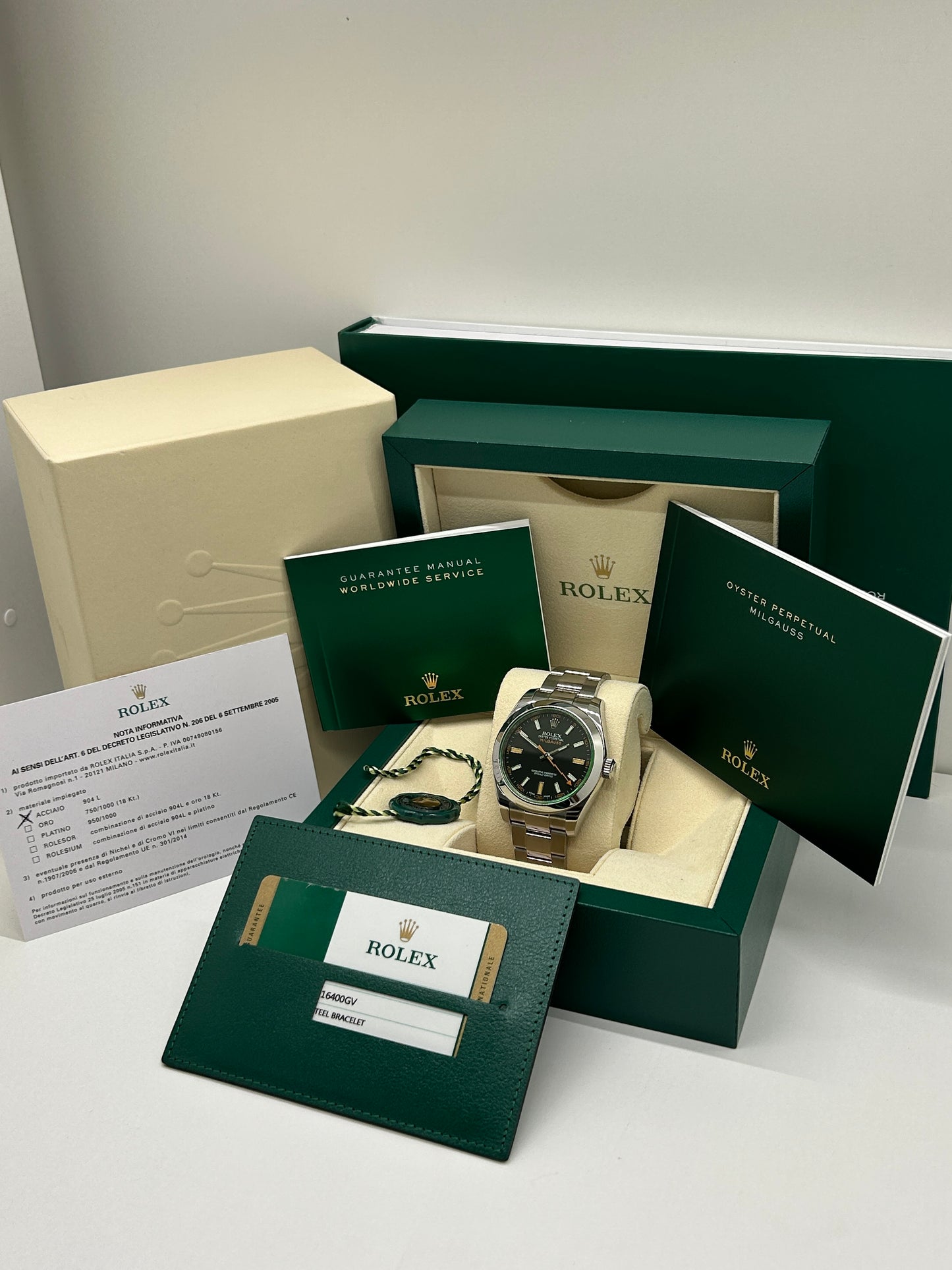 Rolex Milgauss - Black Dial - Ref 116400GV - Year 2015