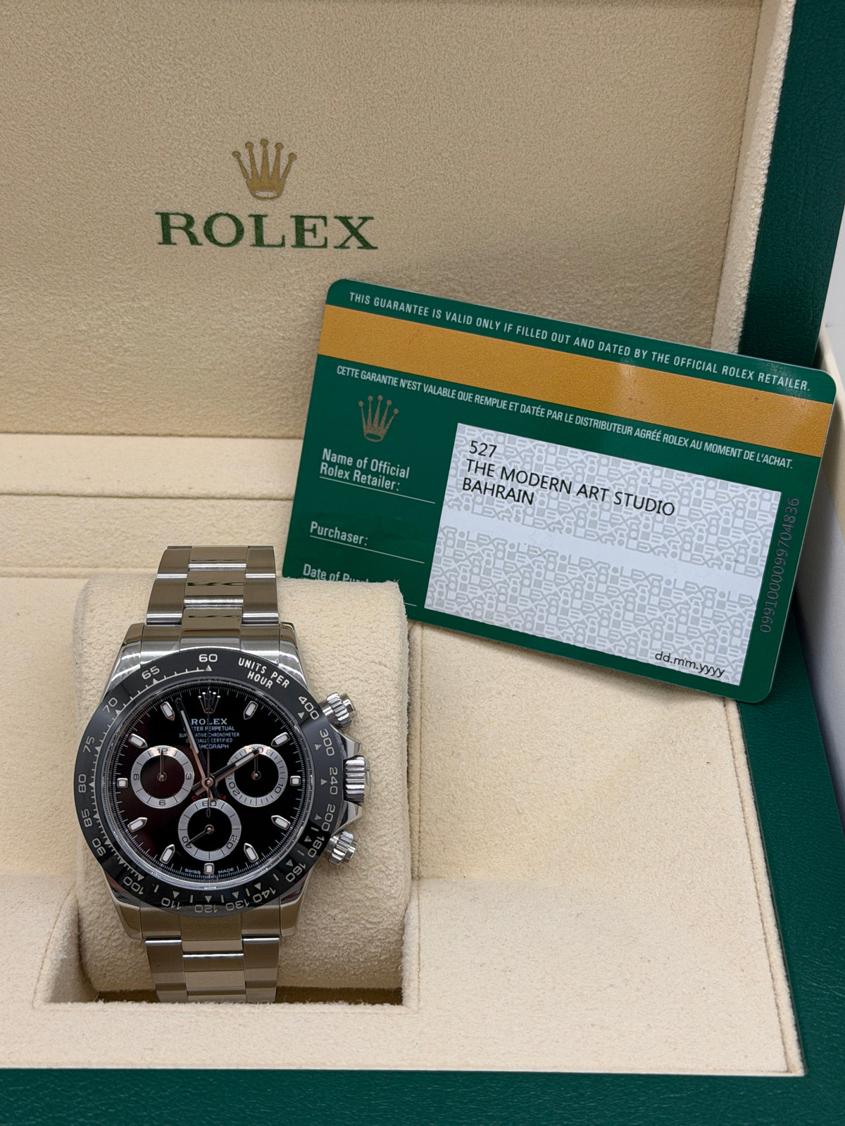 Rolex Daytona - Ref 116500LN - Black Dial - Undated Card