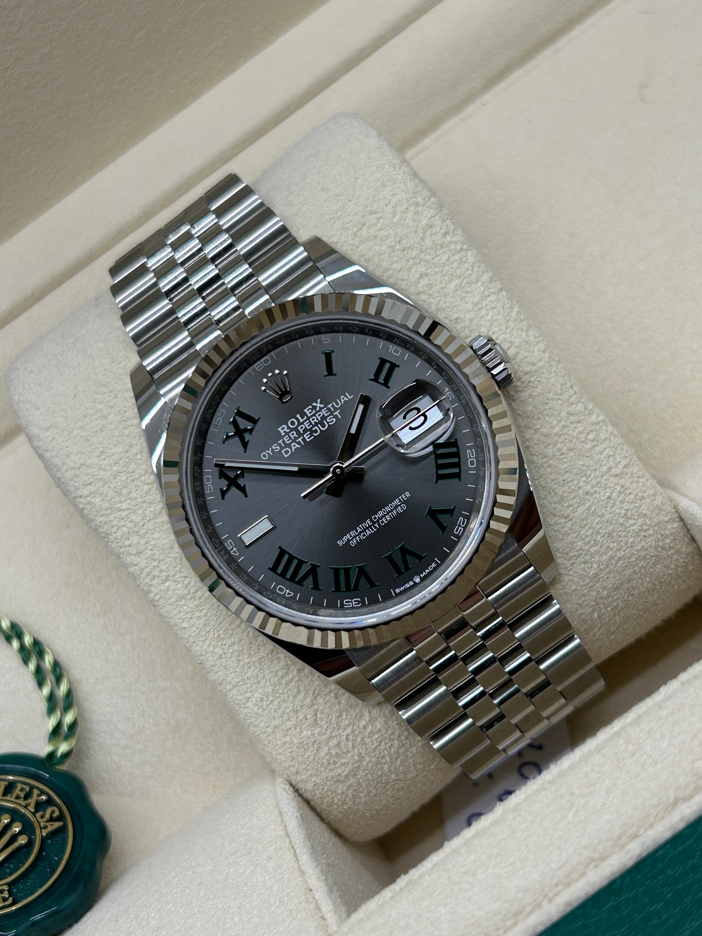 Rolex Datejust 36 - Wimbledon Dail - Ref 126234 - Year 2023