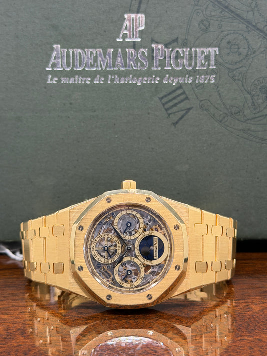 Audemars Piguet Royal Oak Perpetual Calendar Skeleton - Limited Edition 101 Yellow Gold - Ref 25829BA.OO.0944BA.01 - Year 2007
