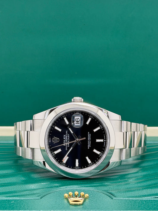 Rolex Datejust 41 Black Dial Ref 126300 - Year 2024