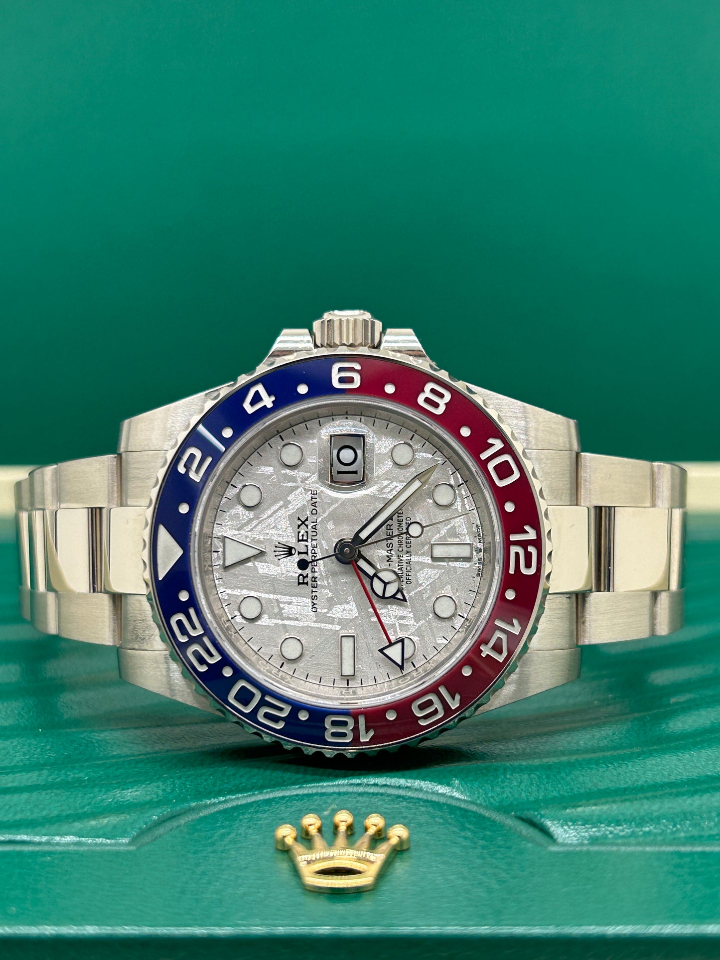 Rolex GMT-Master II - Pepsi - Meteorite Dial - 18k White Gold Ref - 126719BLRO - Year 2022