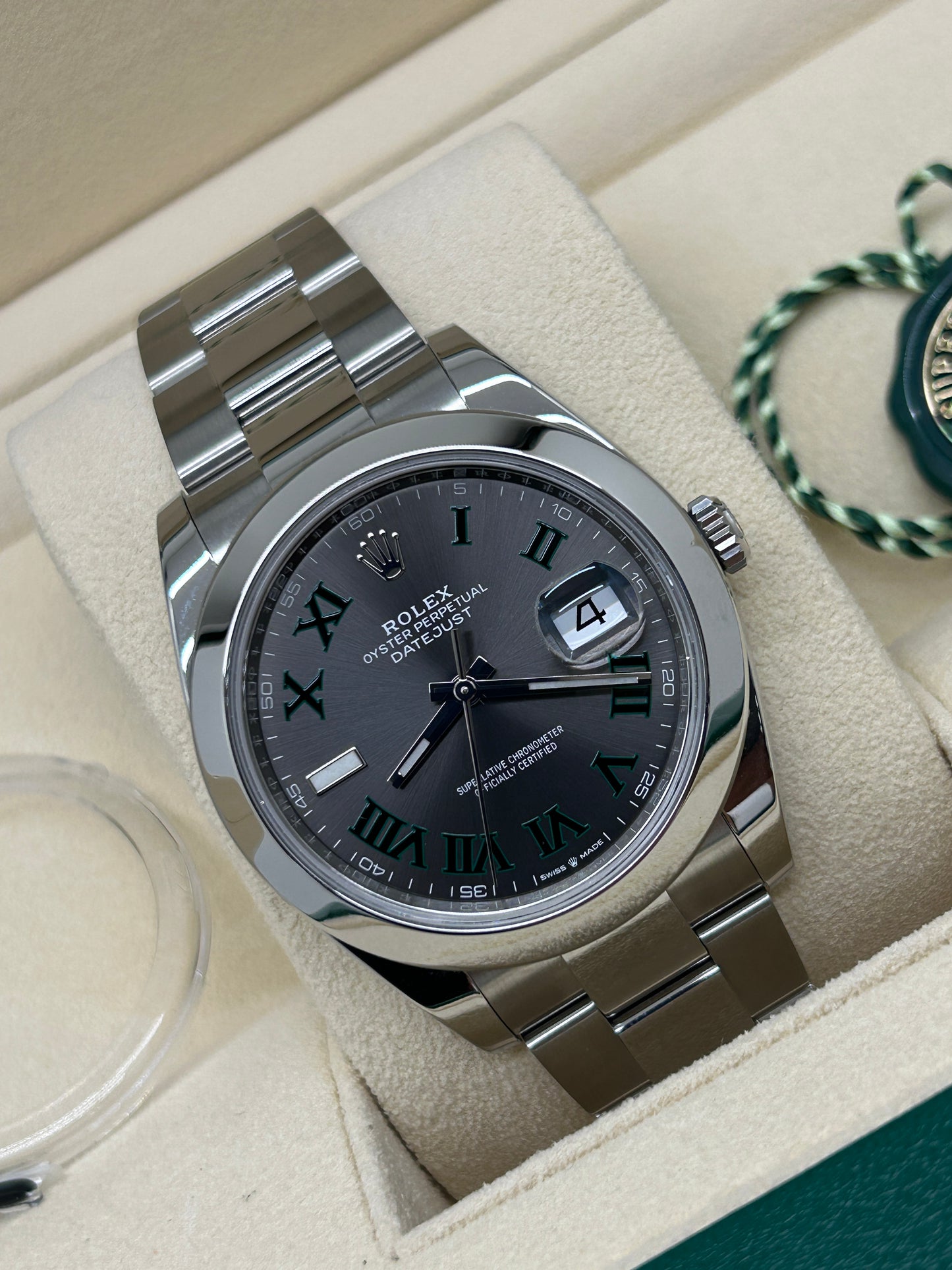 Rolex Datejust 41 - Wimbledon Dial - Ref 126300 - Year 2021 - Like New