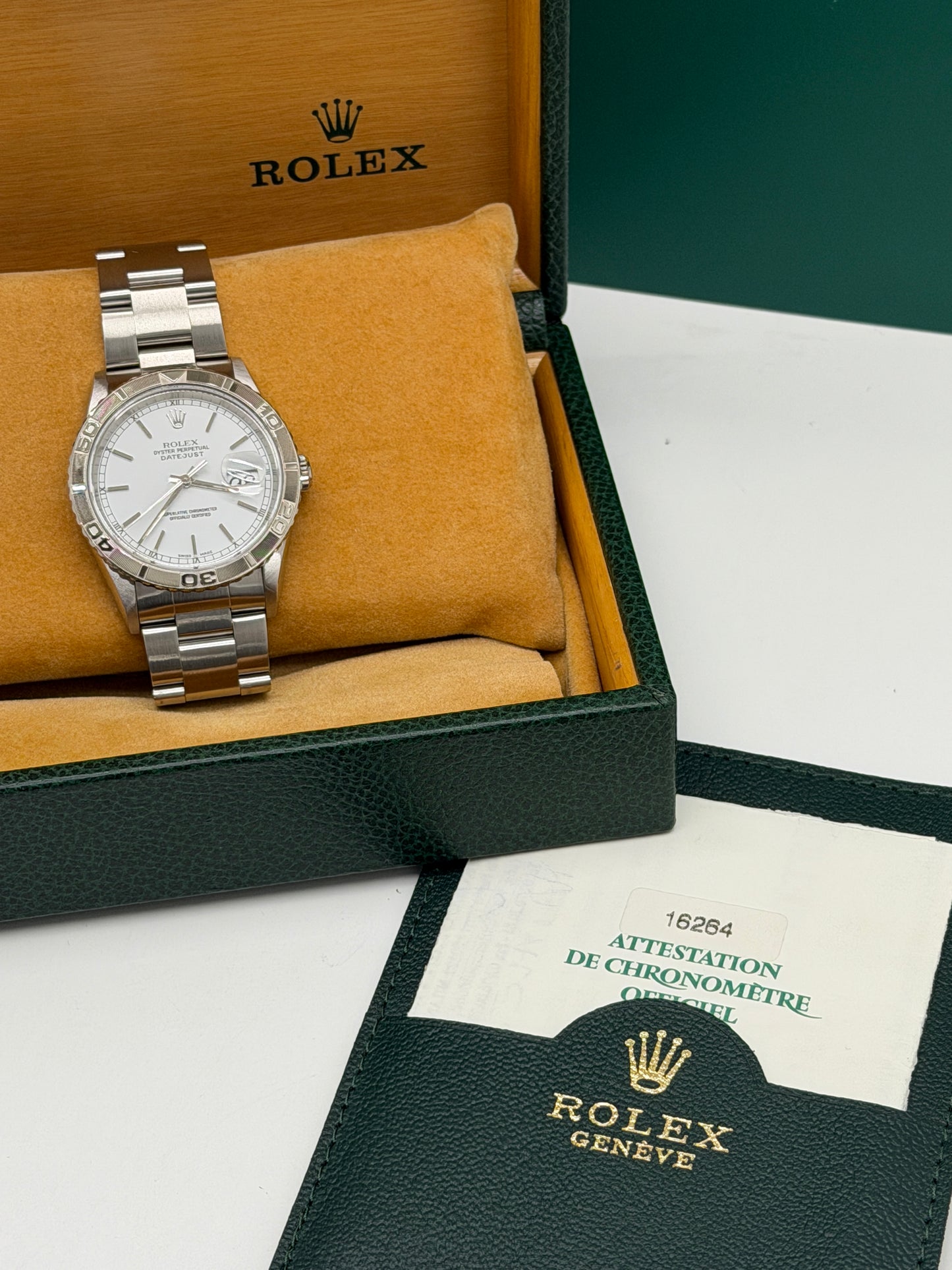 Rolex Datejust Turn-O-Graph Thunderbird 36 - Ref.16264 - White Dial - Year 2000