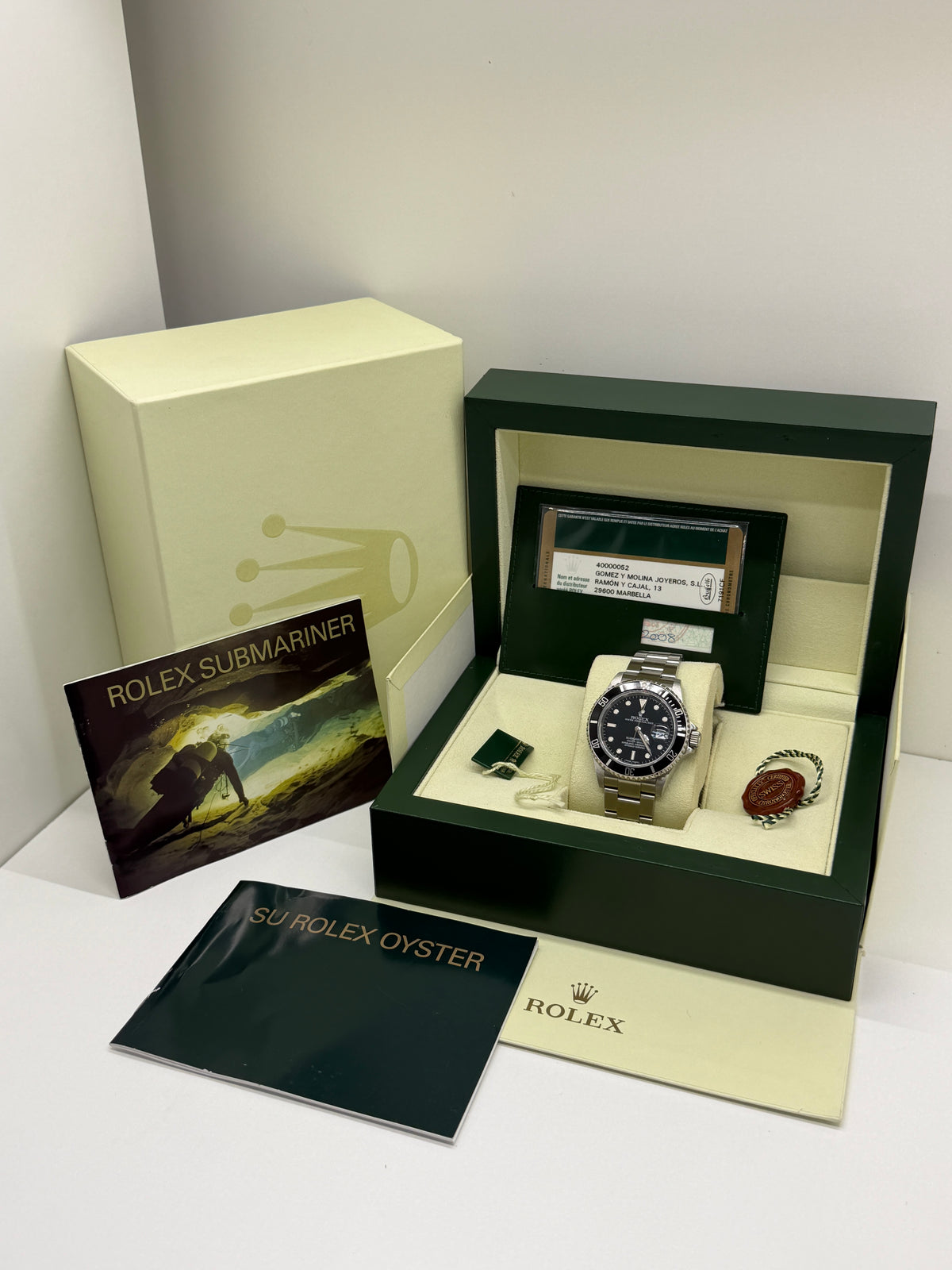 Rolex Submariner Date RRR Card - Ref 16160 - Year 2008