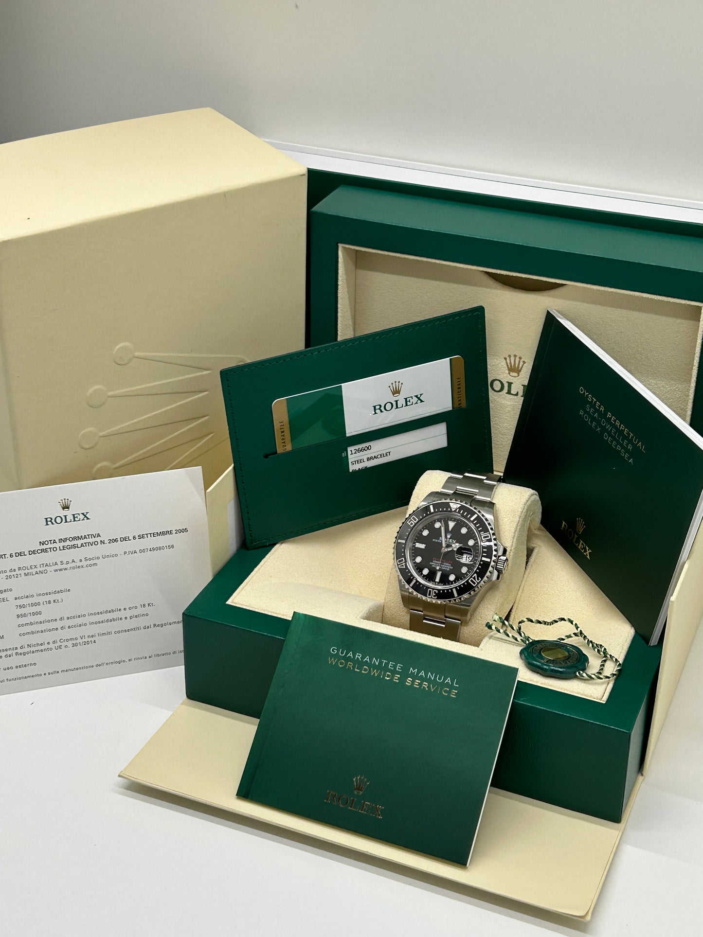 Rolex Sea-Dweller Ref 126600 - Unworn - Partially Stickered - 2019