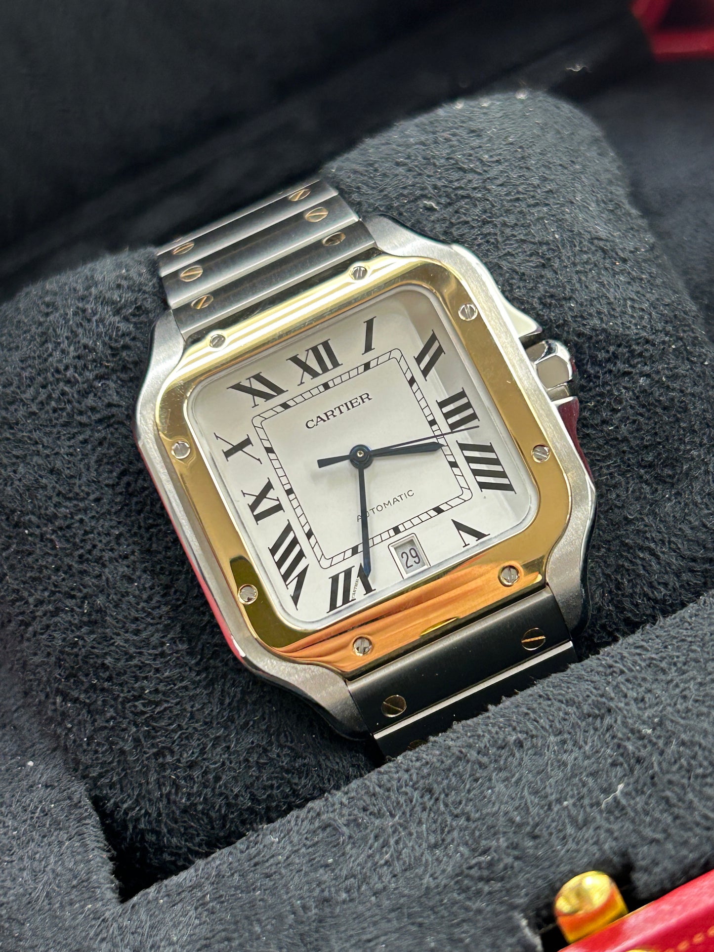 Cartier Santos De Cartier Gold/Steel - Large Size - Ref W2SA0009 -New 2023