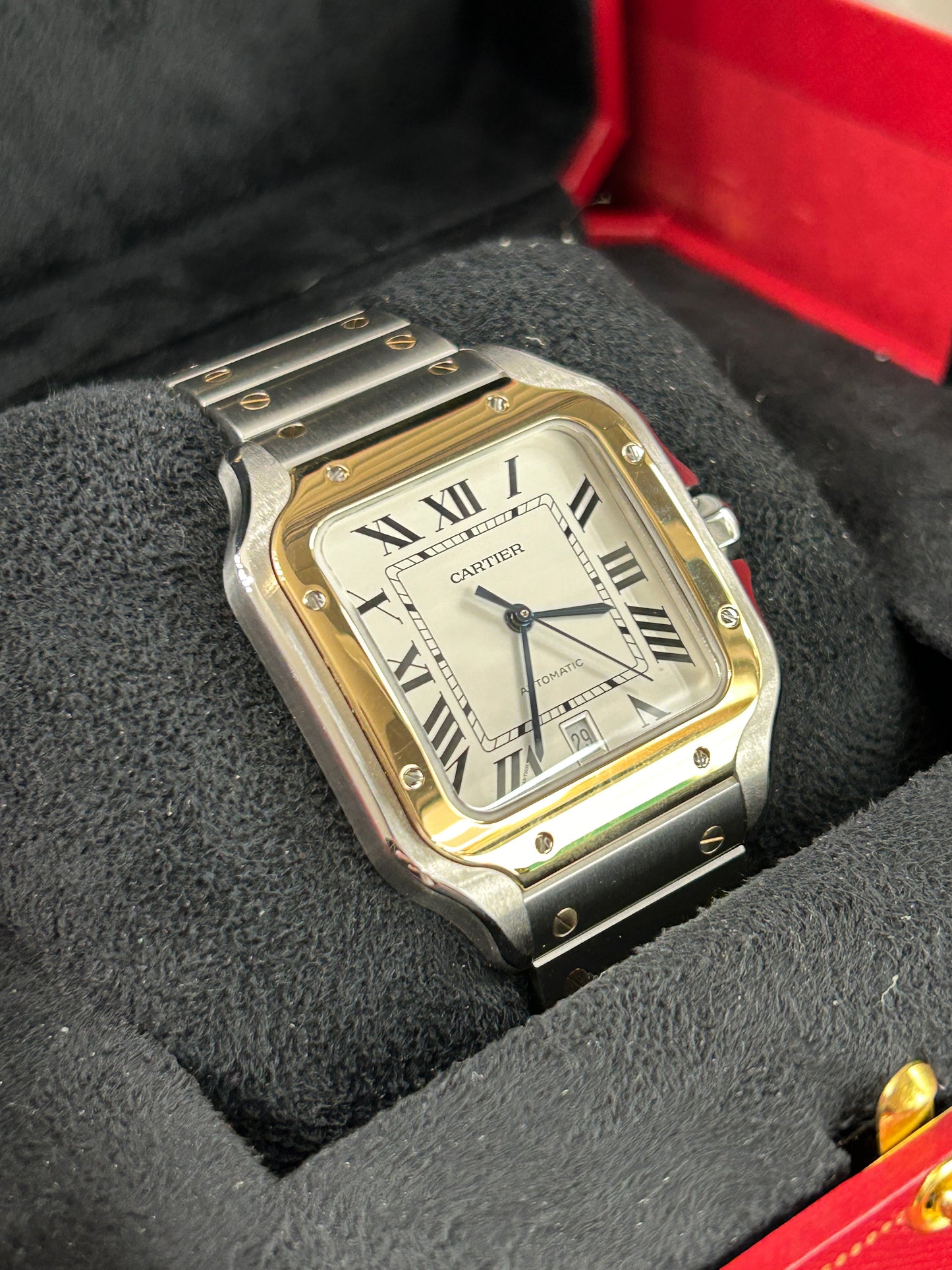 Cartier Santos De Cartier Gold/Steel - Large Size - Ref W2SA0009 -New 2023