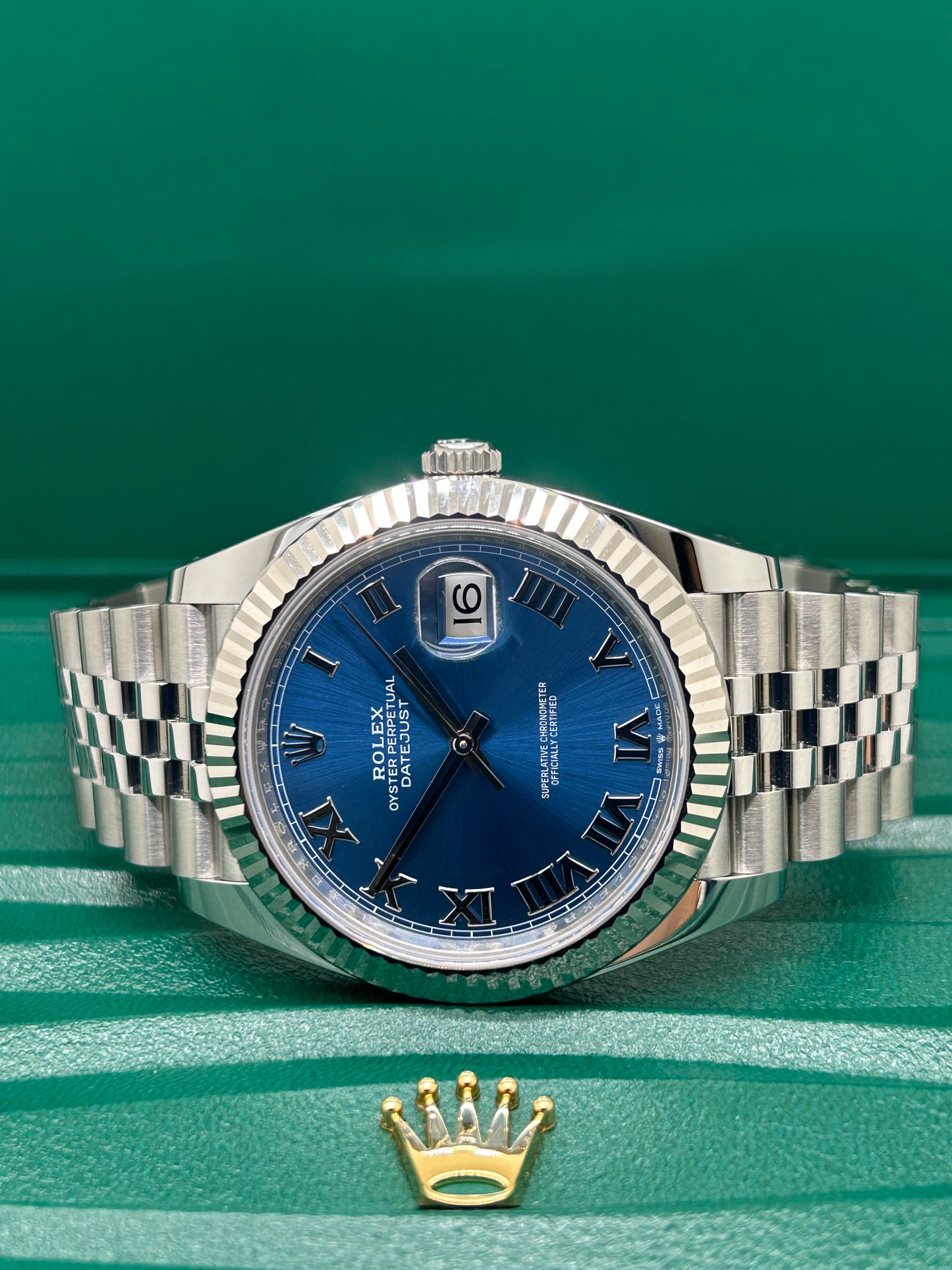 Rolex Datejust 41 Ref. 126334 - Roman Blu Dial - New 2025