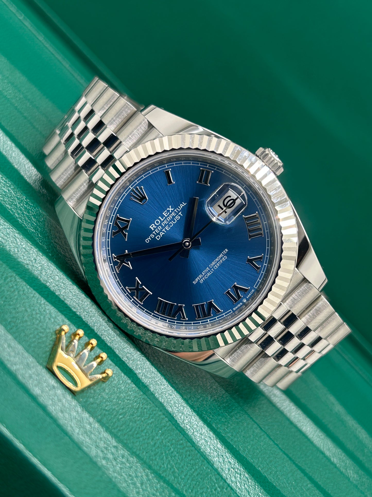 Rolex Datejust 41 Ref. 126334 - Roman Blu Dial - New 2025