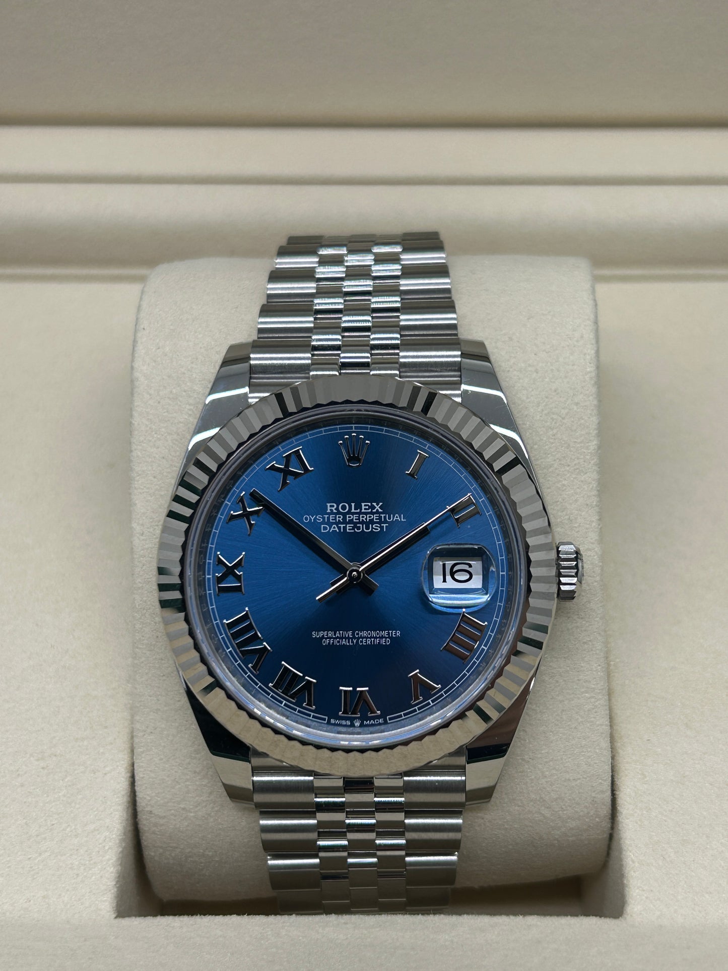 Rolex Datejust 41 Ref. 126334 - Roman Blu Dial - New 2025