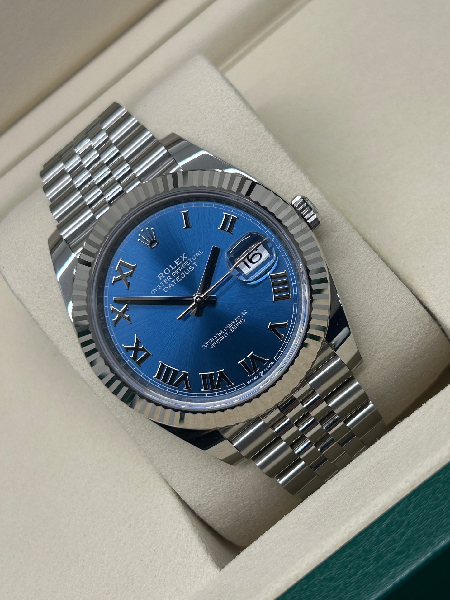 Rolex Datejust 41 Ref. 126334 - Roman Blu Dial - New 2025