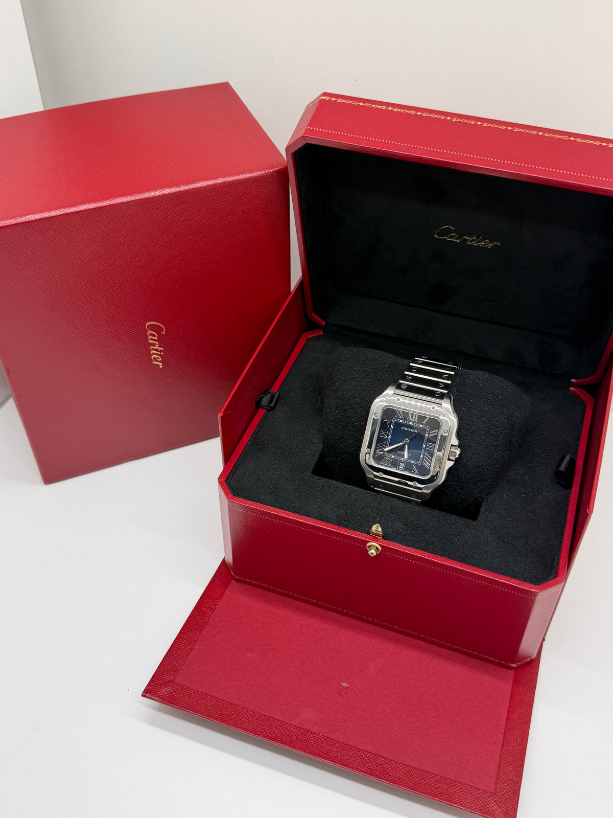 Cartier Santos Large - Blue Dial - Year 2022 - Ref WSSA0030