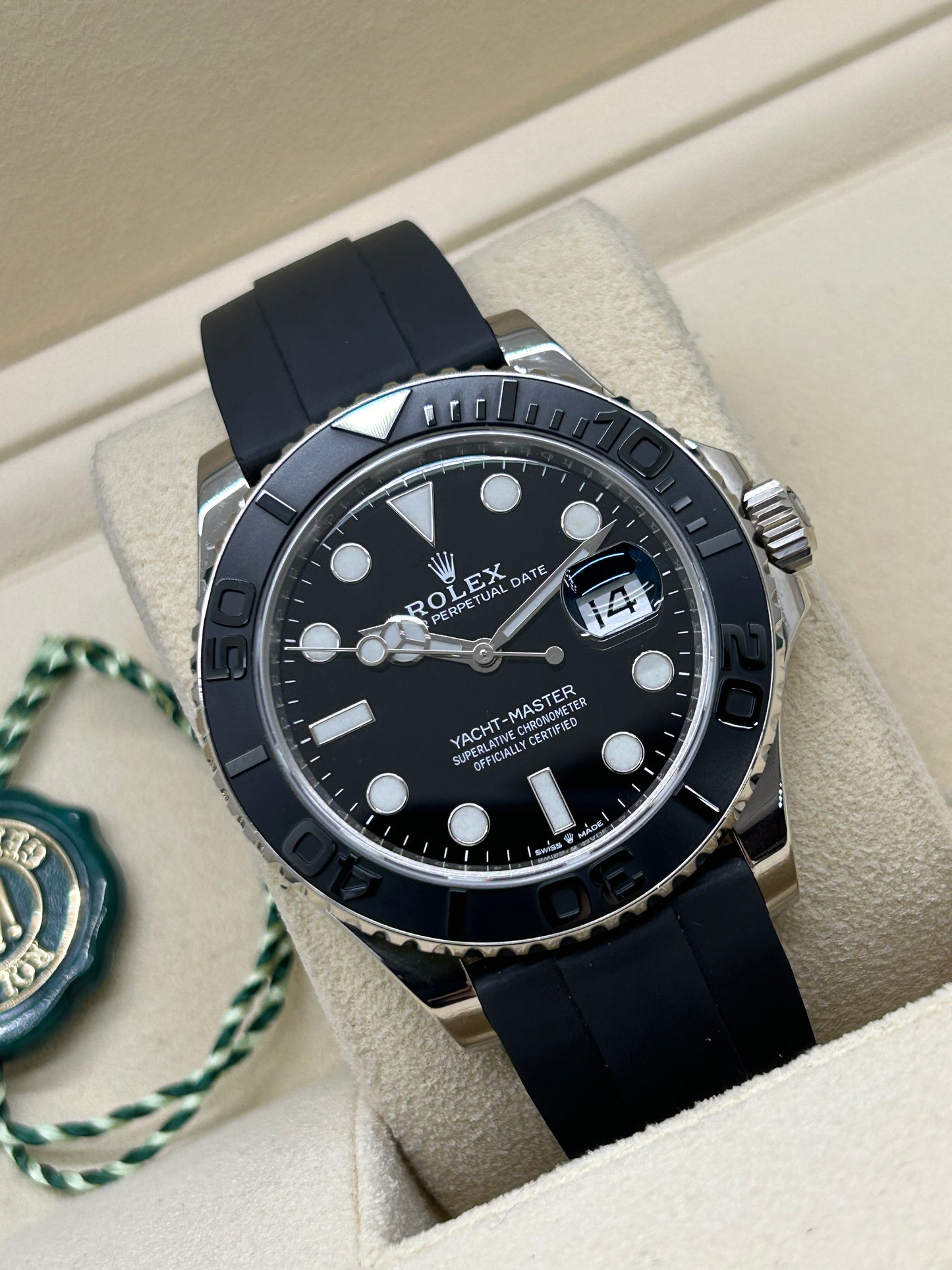 Rolex Yacht-master 42 - Black Dial - 18k White Gold - Ref 226659 - Year 2021