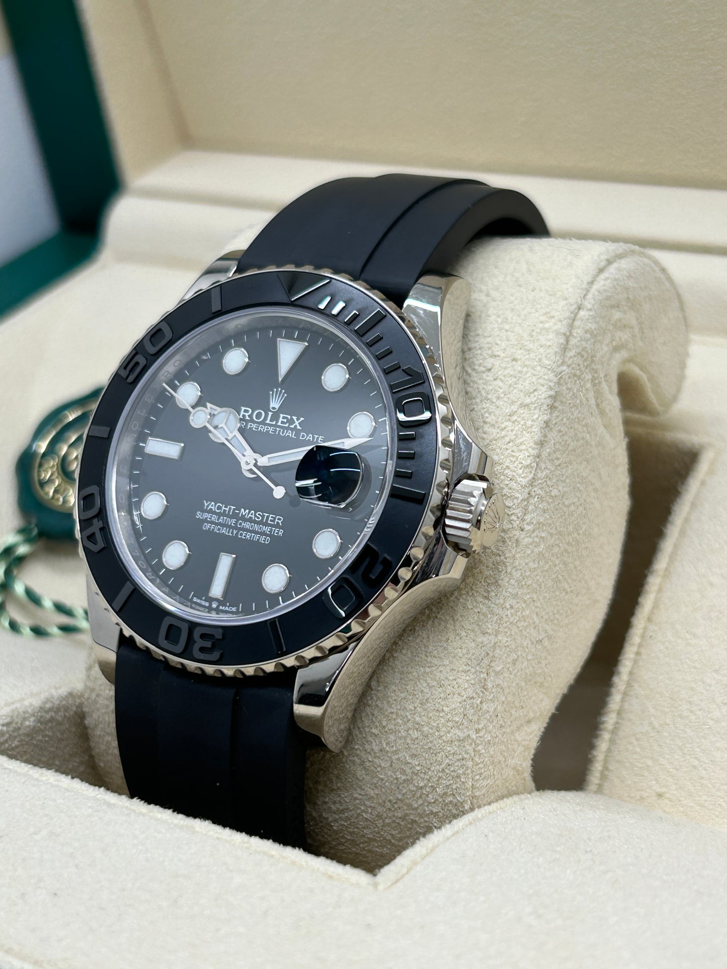 Rolex Yacht-master 42 - Black Dial - 18k White Gold - Ref 226659 - Year 2021