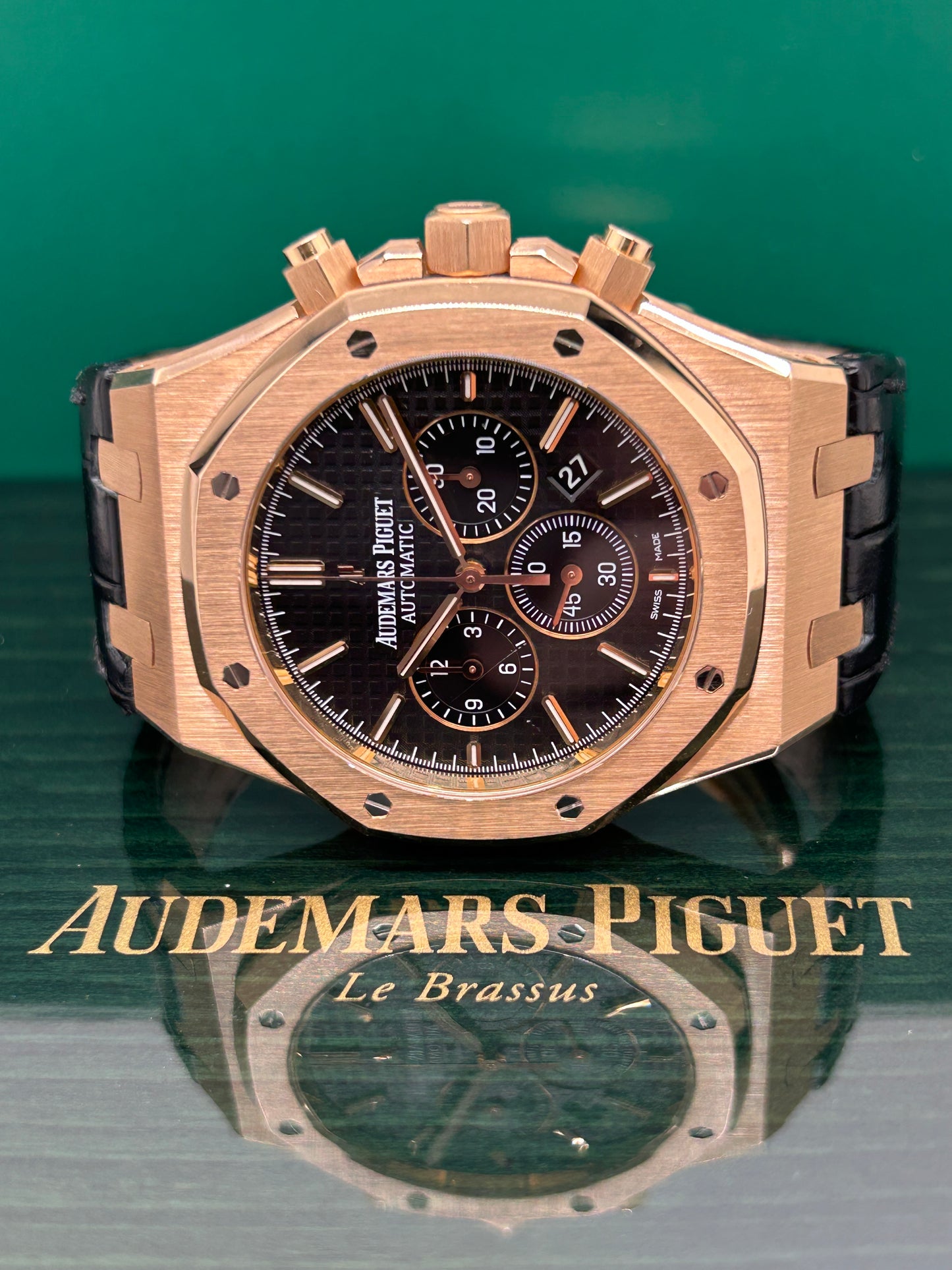 Audemars Royal Oak Chronograph 41mm - Black Dial - Rose Gold - Ref. 26320OR.OO.D002CR.01 - 2014