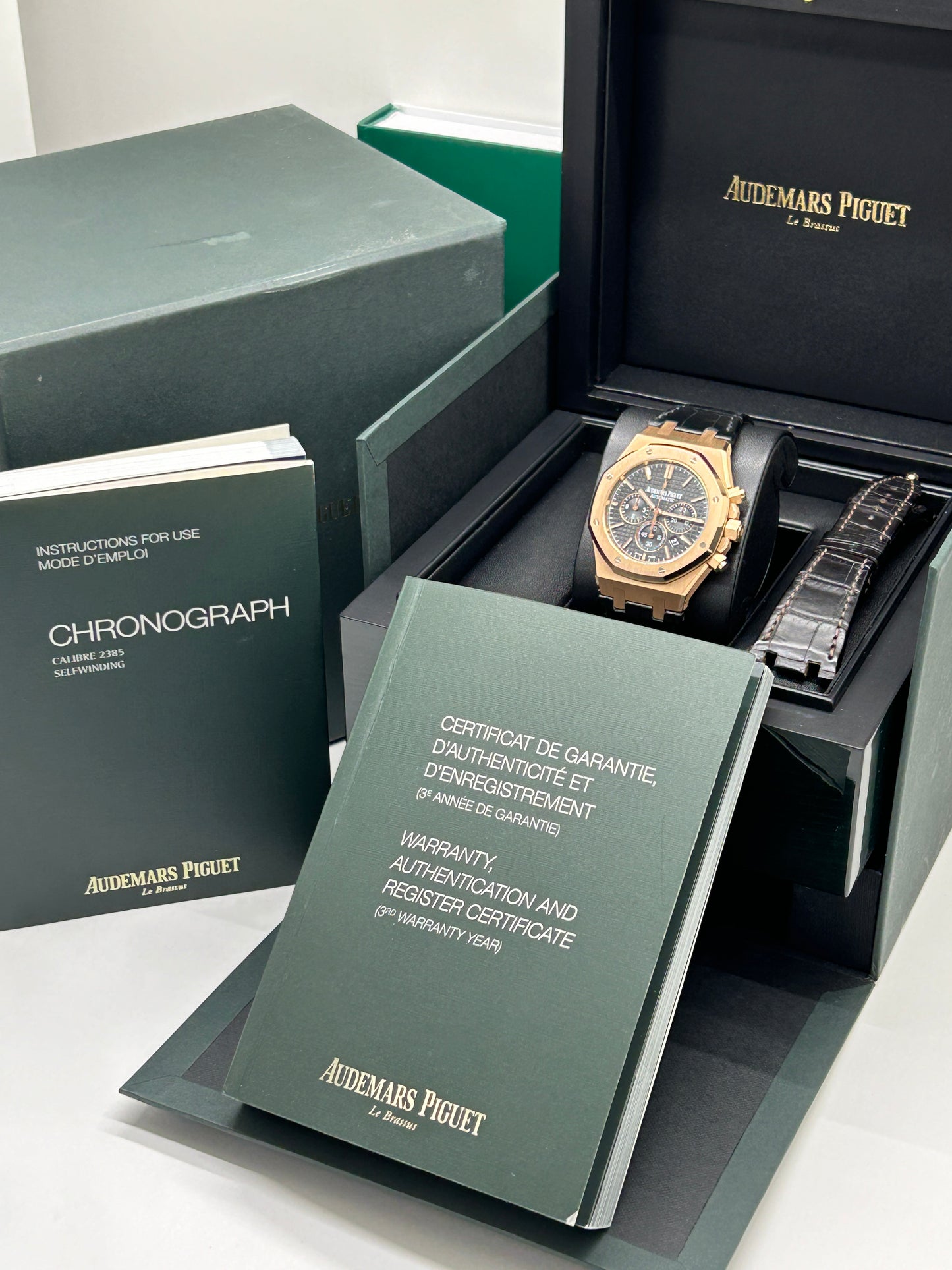 Audemars Royal Oak Chronograph 41mm - Black Dial - Rose Gold - Ref. 26320OR.OO.D002CR.01 - 2014