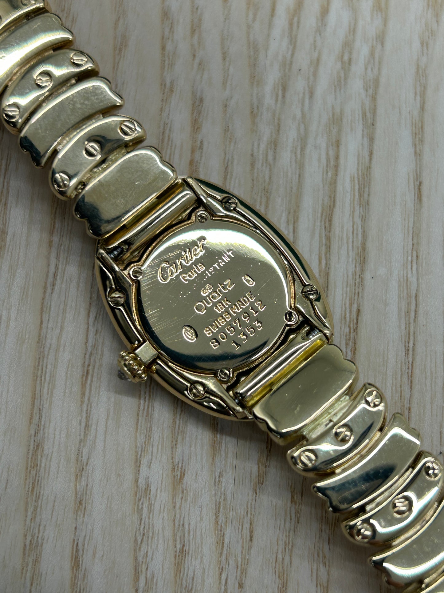 Cartier Baignoire Ladies 18k Yellow Gold & Factory Diamonds - Ref 8057912