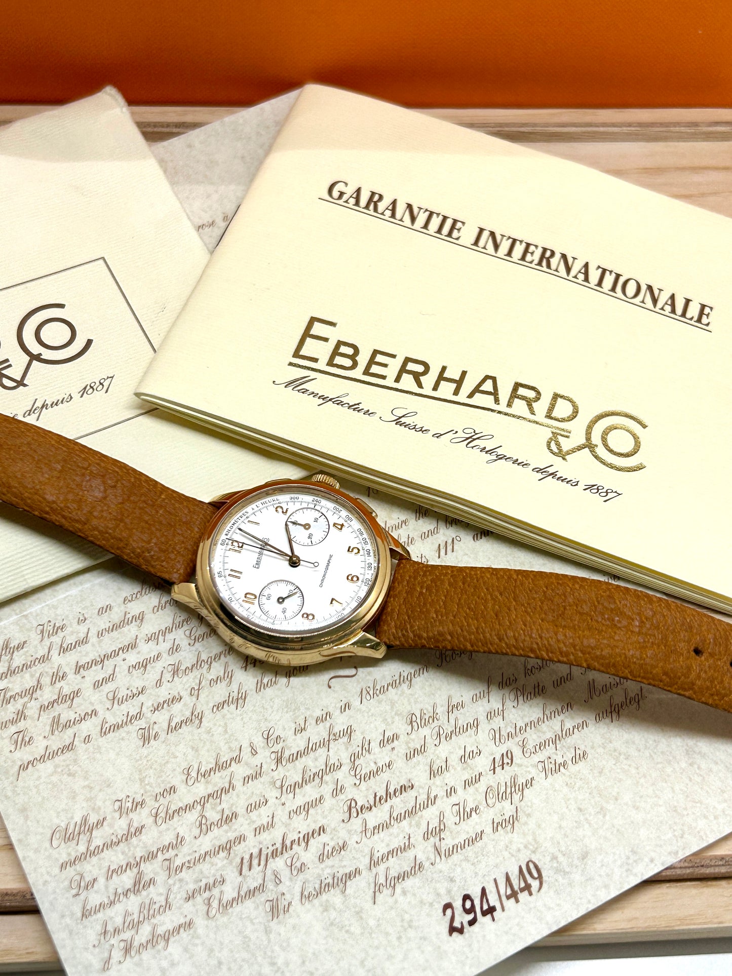 Eberhard Oldflyer - Yellow Gold - Ref 30056 OR - Year 2002