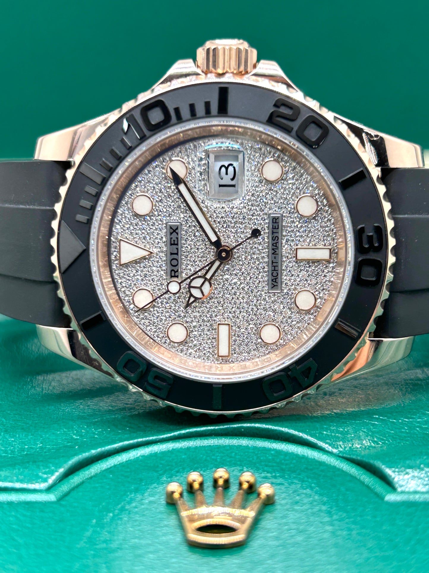 Rolex Yacht-Master 40 Full Pavé Ref 126655 - 18Kt Rose Gold & Diamonds - Year 2020