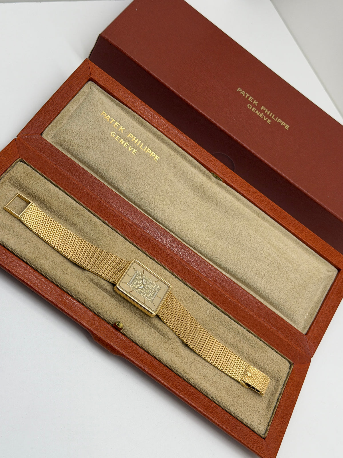 Patek Philippe Ref 3599 - Rectangular 18kt Yellow Gold - 31 x 28mm - Never Polished