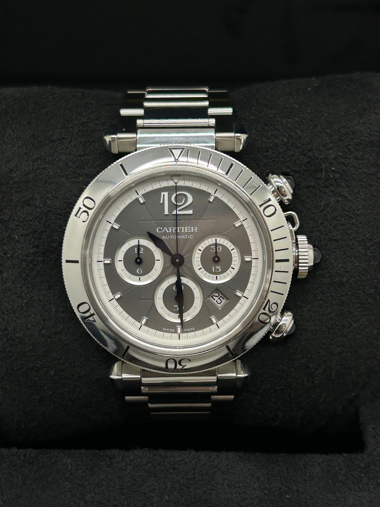 Cartier Pasha Chronograph Stainless - Ref WSPA0027 - Double Strap -Like New 2023
