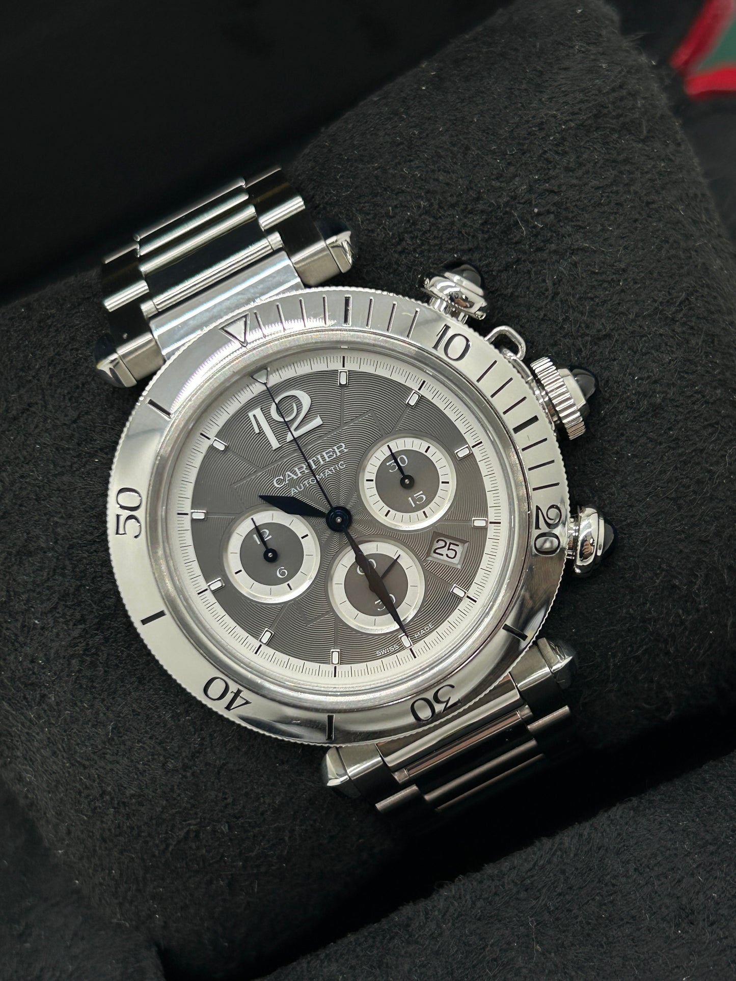 Cartier Pasha Chronograph Stainless - Ref WSPA0027 - Double Strap -Like New 2023
