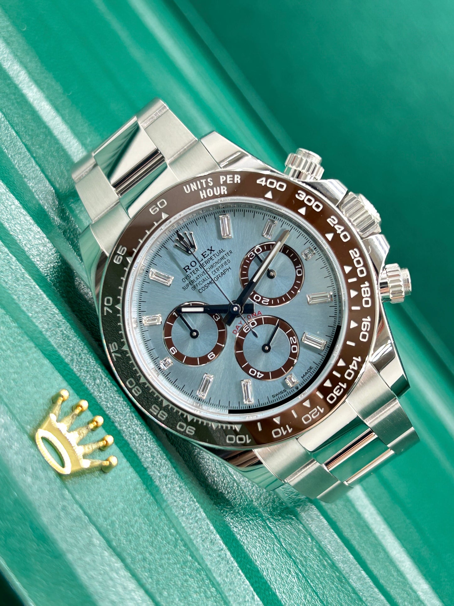 Rolex Daytona Platinum Baguette Ice Blue Baguette Dial - Ref 126506 - New 2025