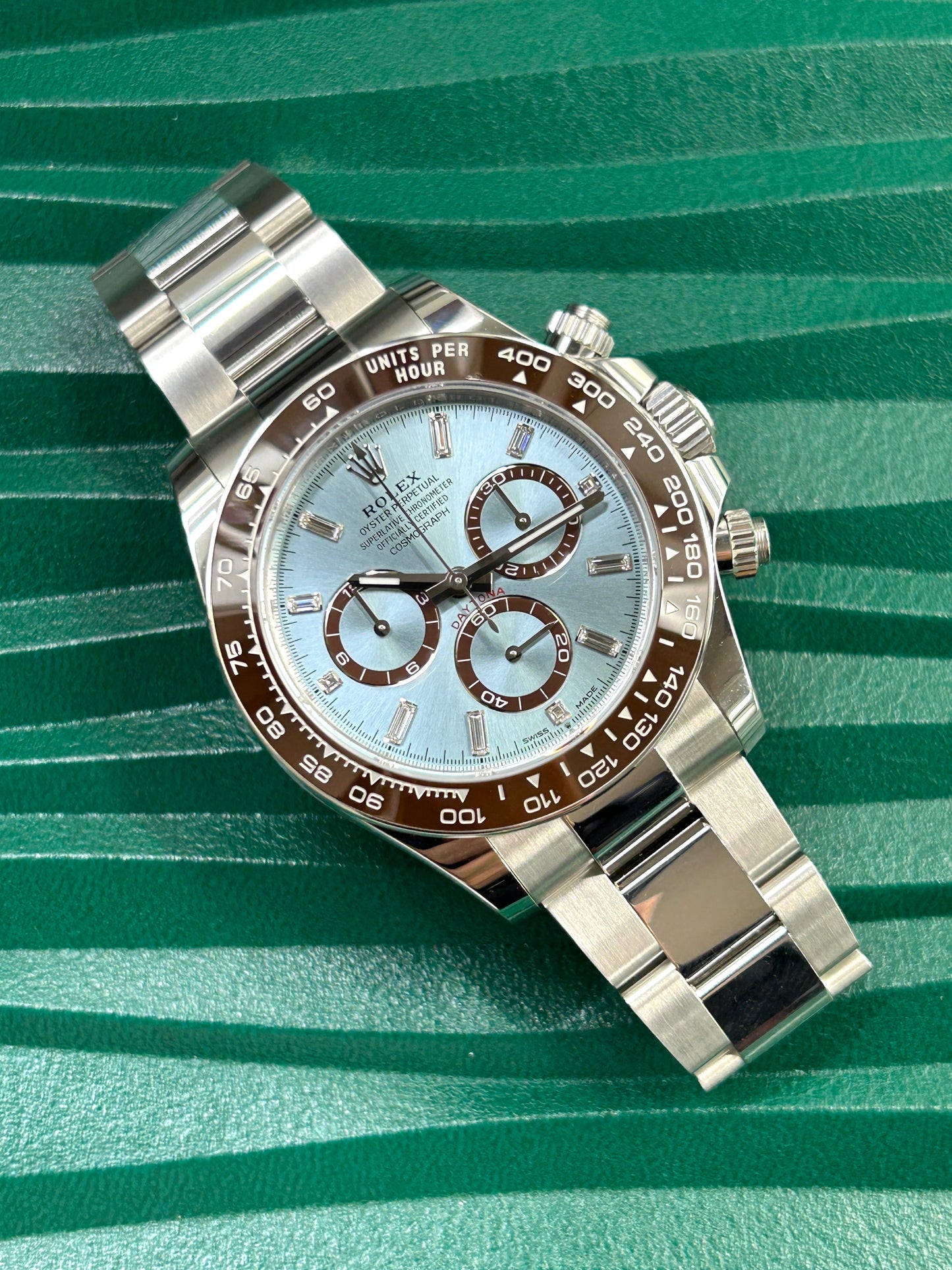 Rolex Daytona Platinum Baguette Ice Blue Baguette Dial - Ref 126506 - New 2025