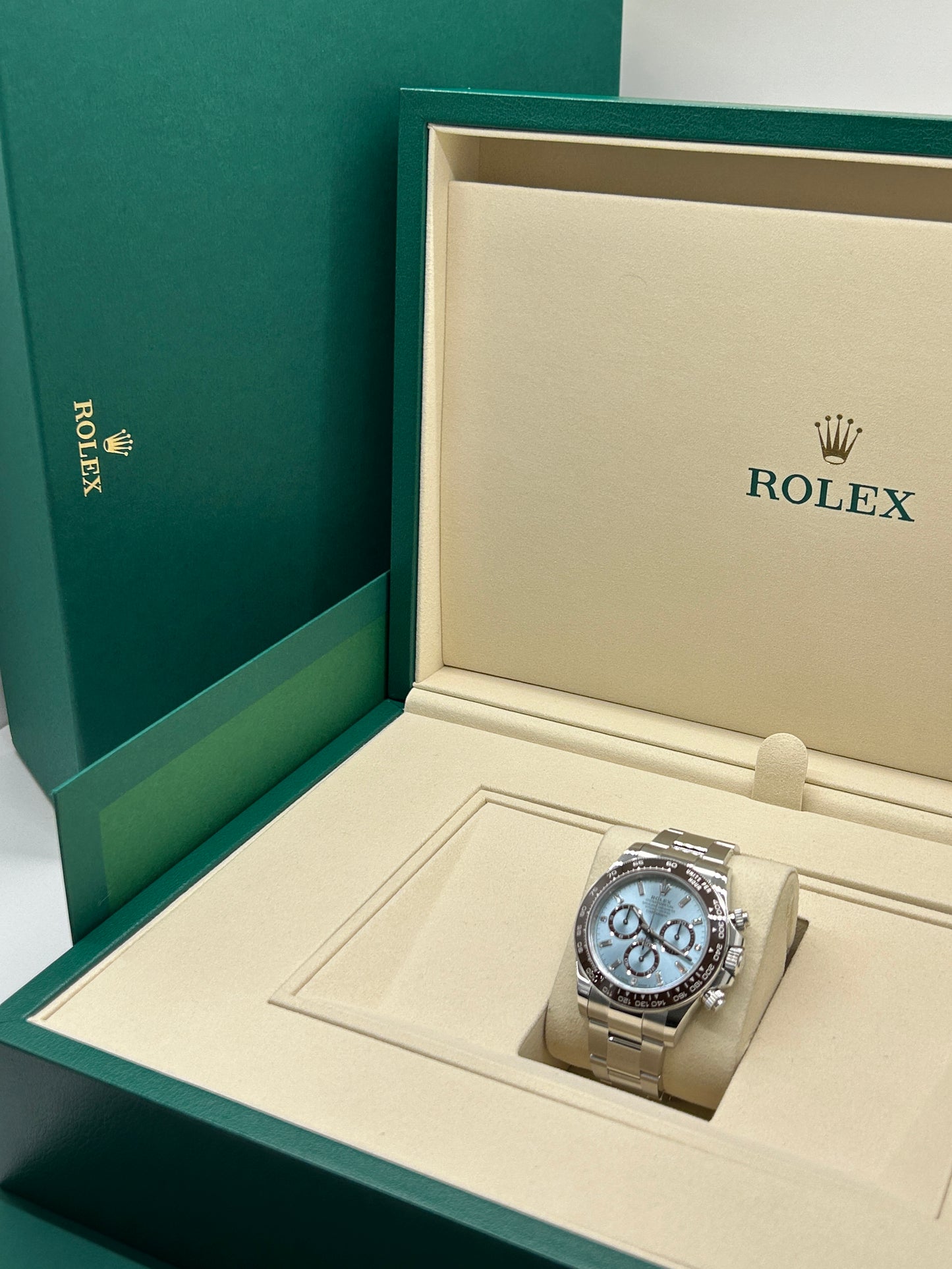 Rolex Daytona Platinum Baguette Ice Blue Baguette Dial - Ref 126506 - New 2025