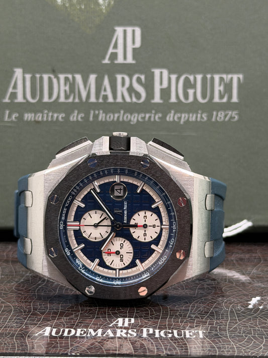 Audemars Piguet Royal Oak Offshore Chronograph Ref.26400SO.OO.A002CA.01 - Blue Dial - Year 2014