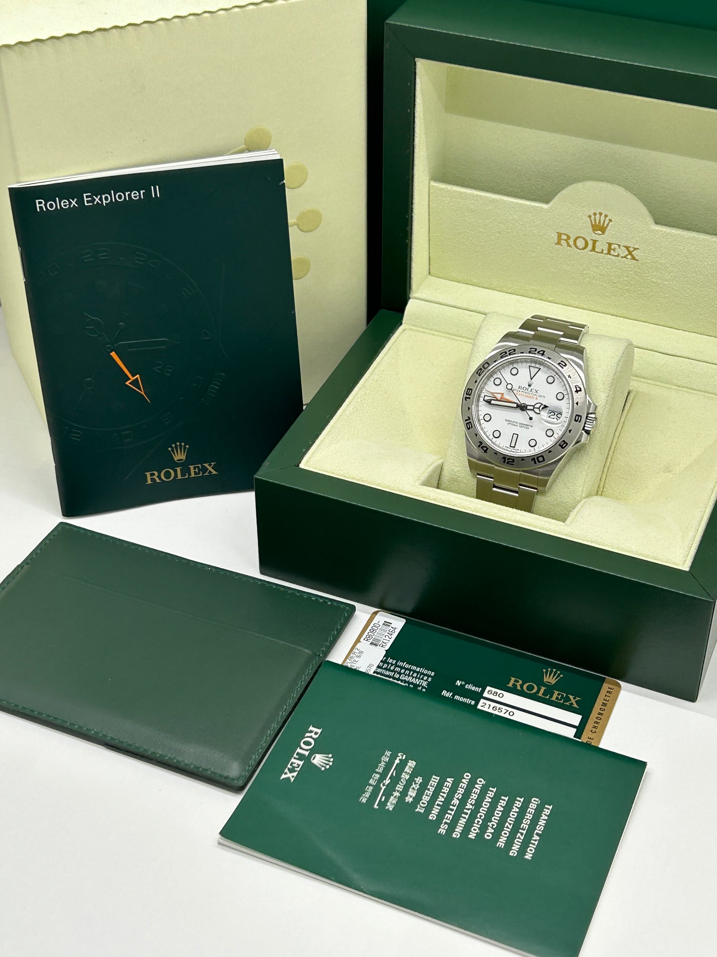 Rolex Explorer II - White Polar Dial - Ref 216570 - Year 2014