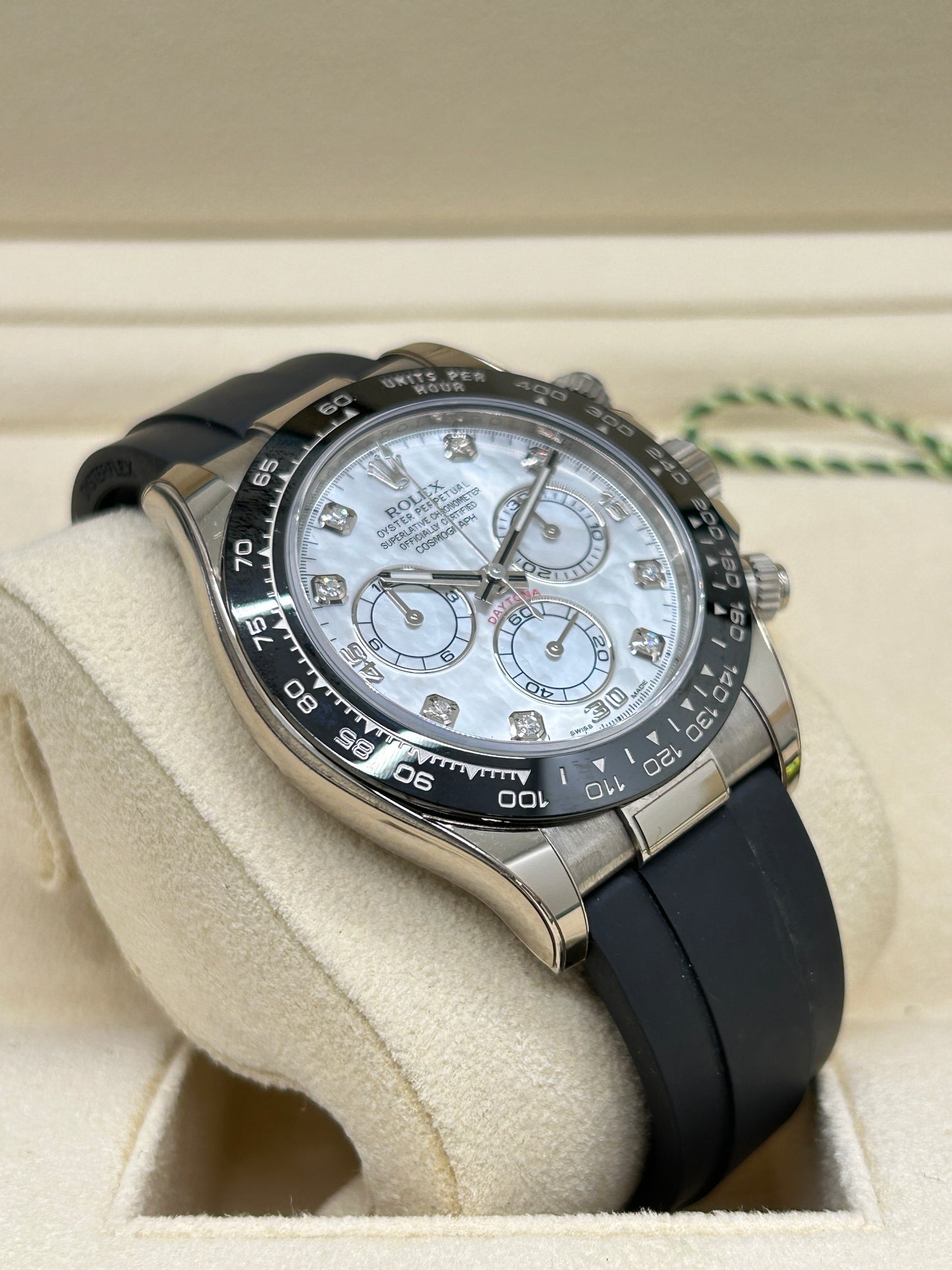 Rolex Daytona - Motherpearl & Diamond Dial - 18Kt White Gold - Ref 116519LN - Year 2019