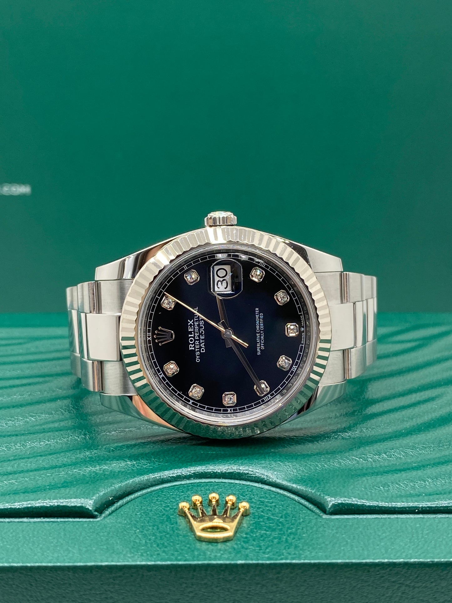 Rolex Datejust 41 Diamonds Black Dial Ref. 126334 Year 2023