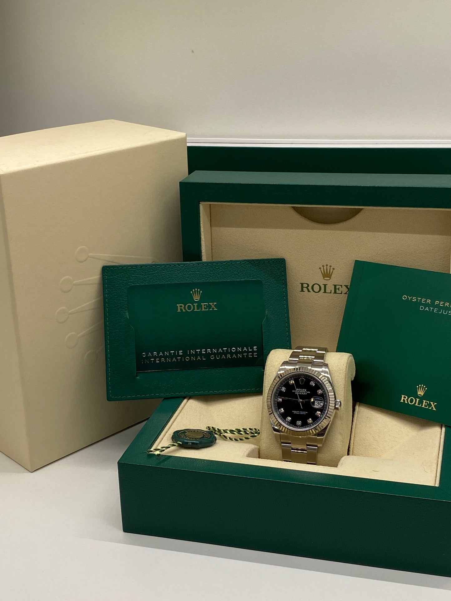 Rolex Datejust 41 Diamonds Black Dial Ref. 126334 Year 2023