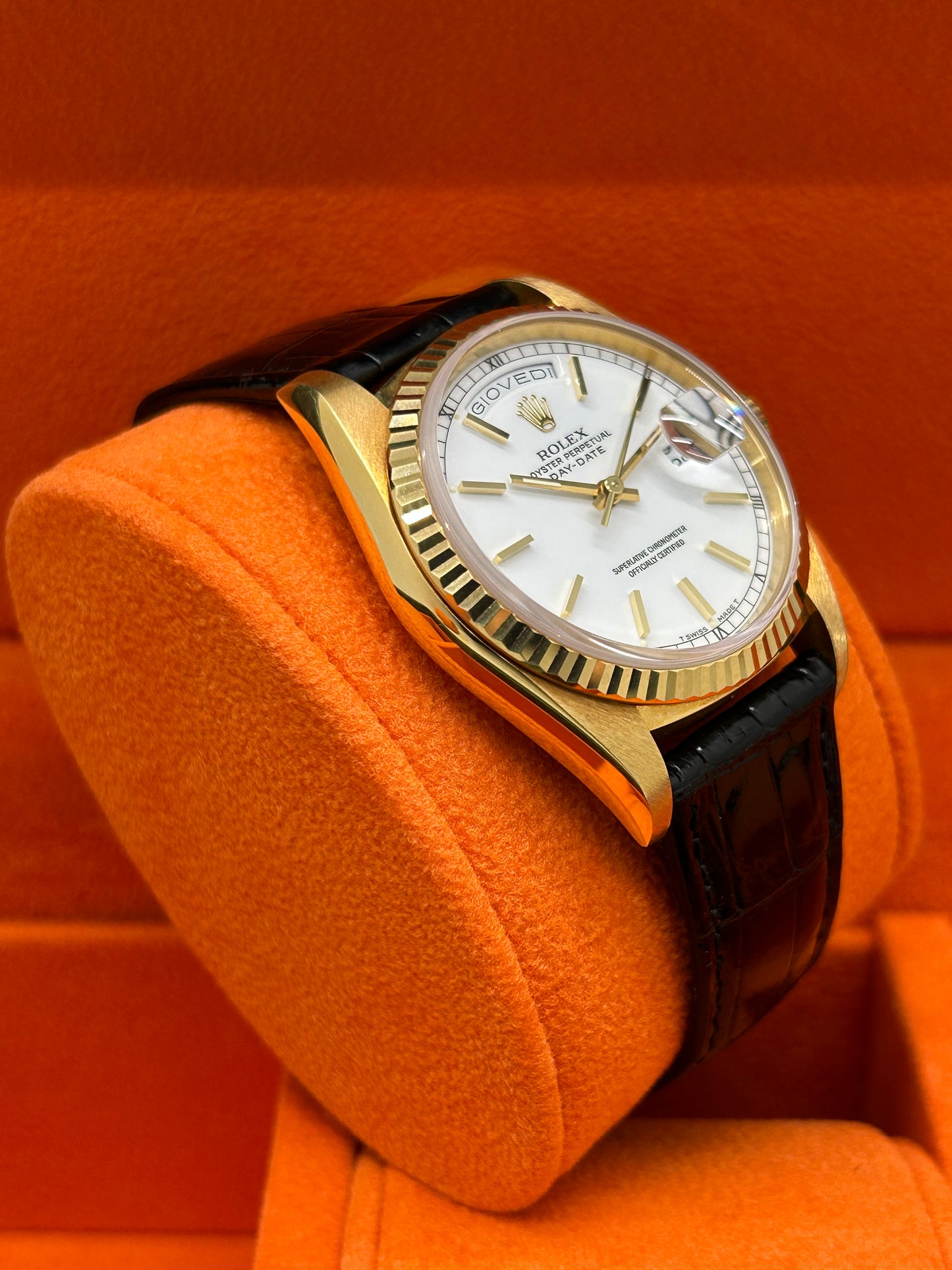 Rolex Day-Date 36 White Dial - Ref 18238 - Original Gold Buckle - Year 1992