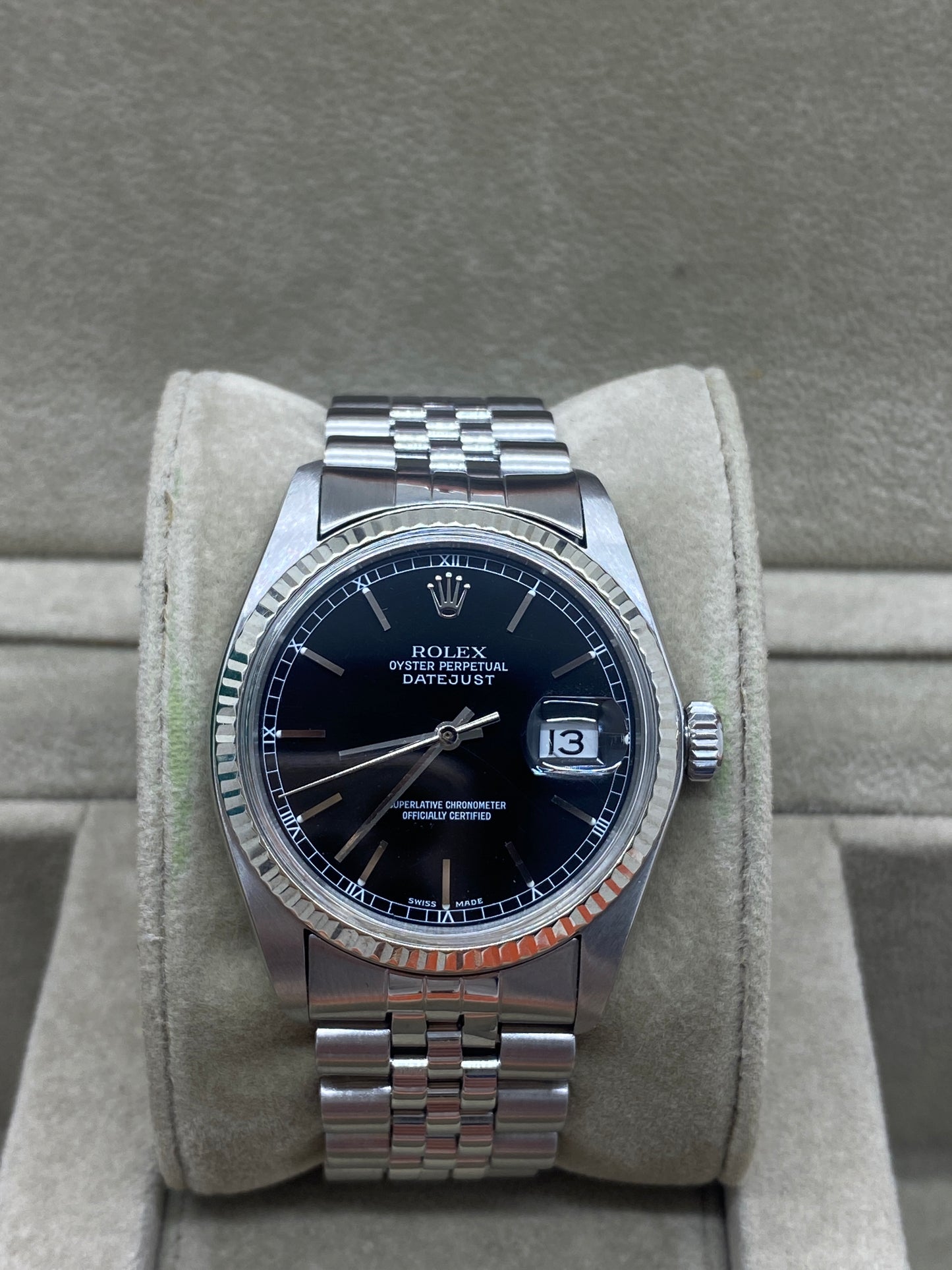 Rolex Datejust 36 - Black Dial - Ref 16014 - Year 1985