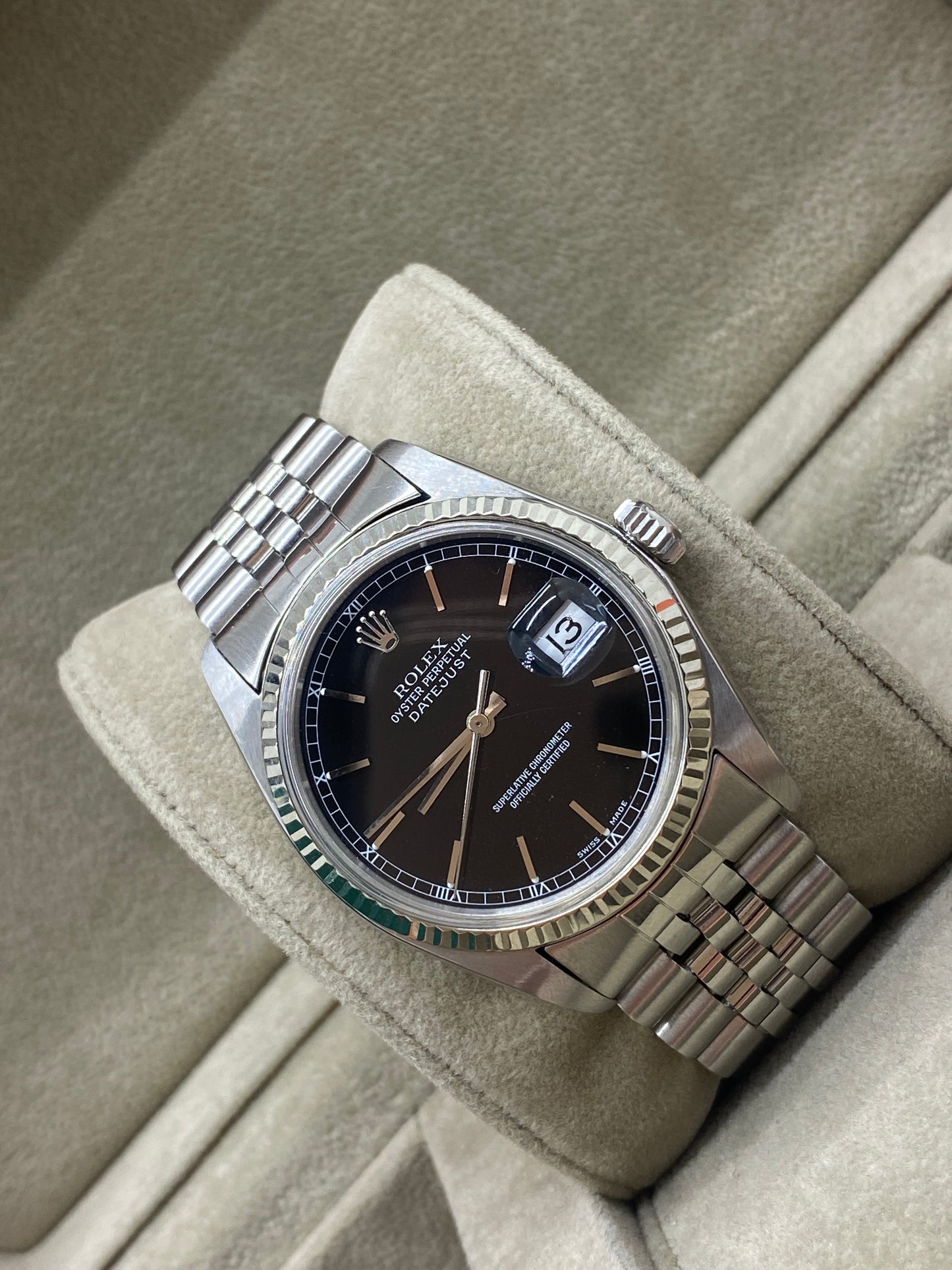 Rolex Datejust 36 - Black Dial - Ref 16014 - Year 1985