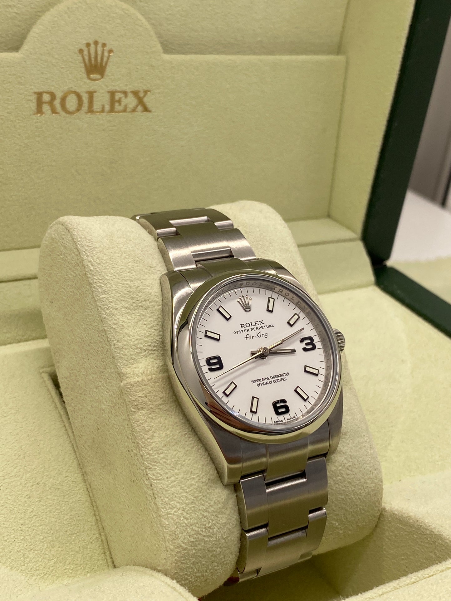 Rolex Air-King 34mm - White dial - Ref 114200 - Year 2013