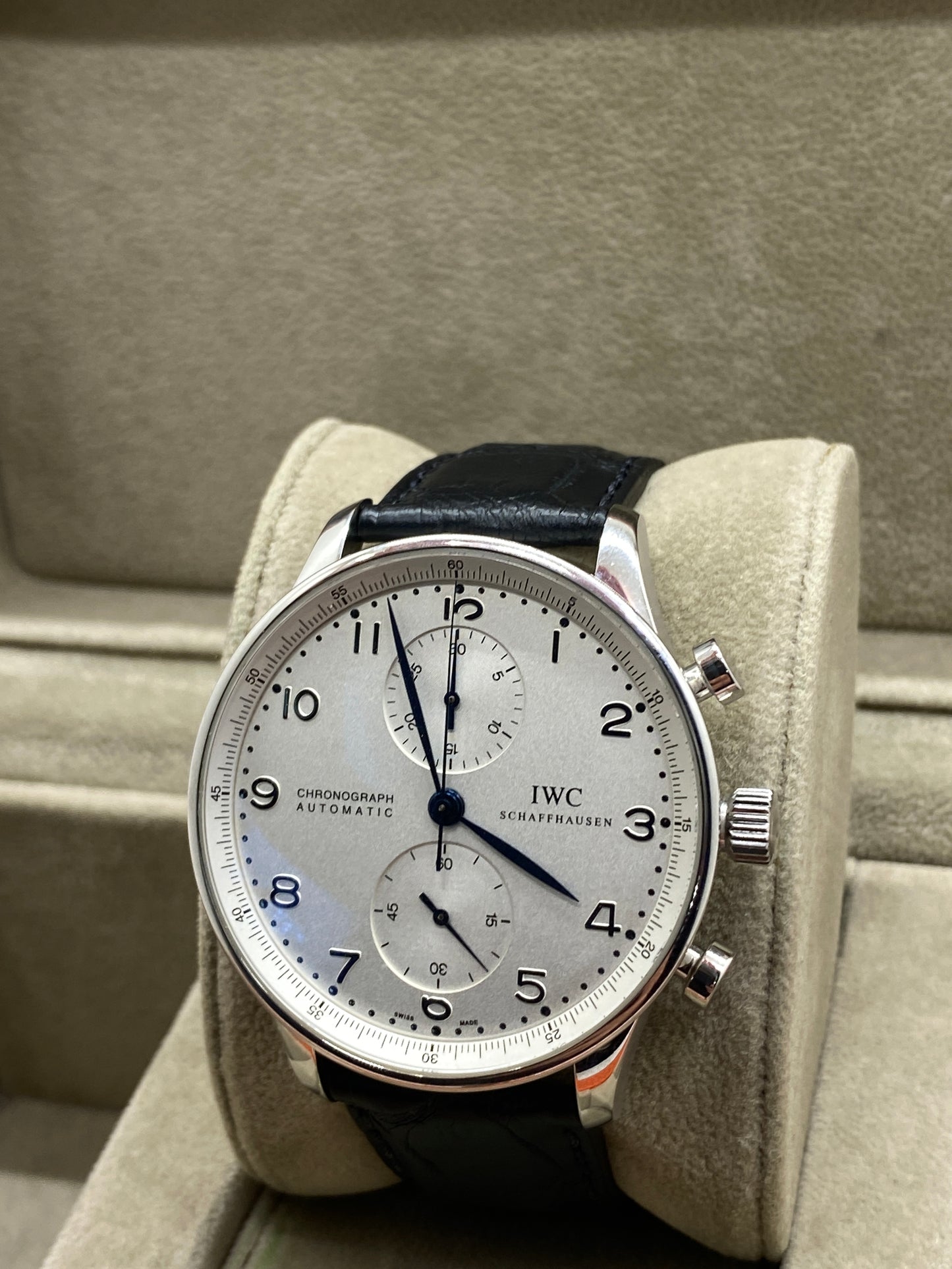 IWC Portuguese Chronograph - White Dial - Ref IW371401 - Year 2006